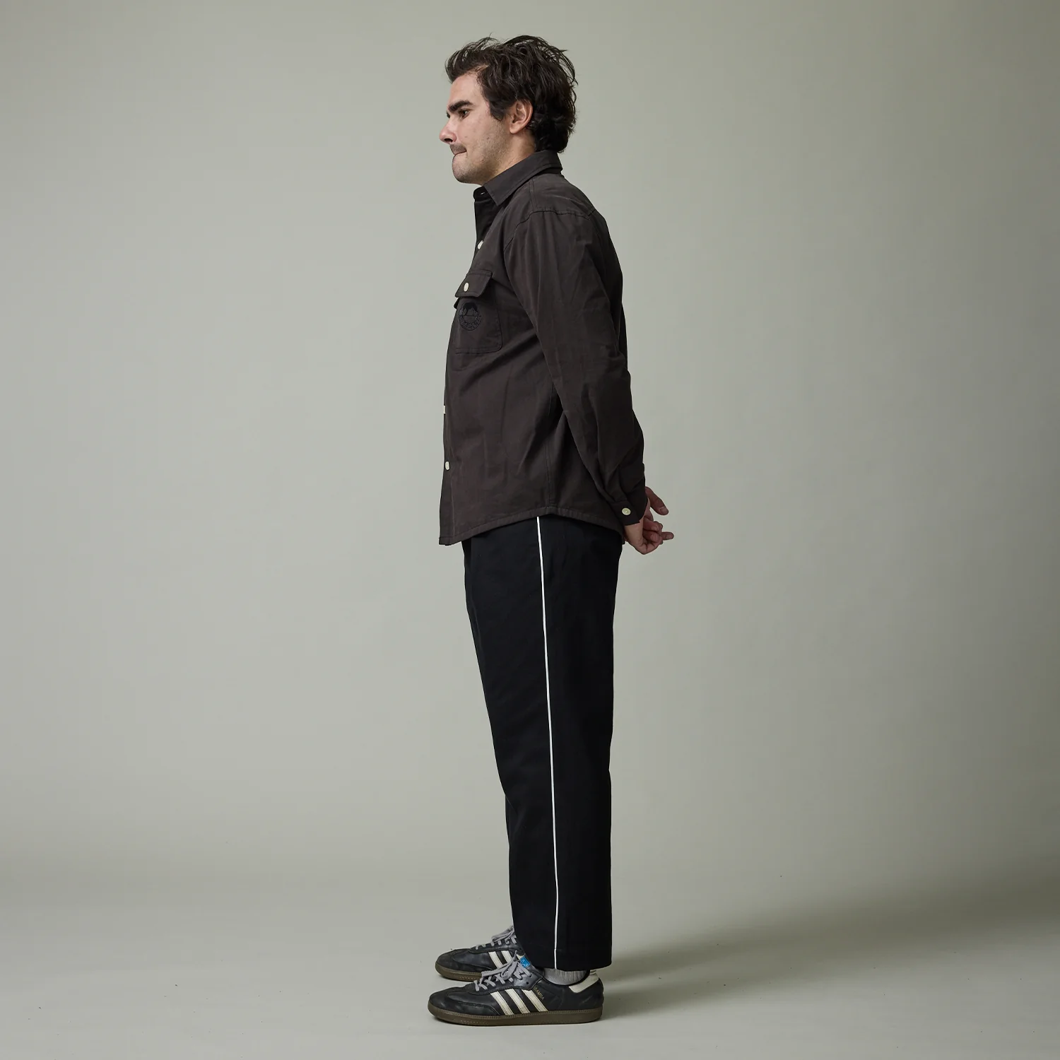 Pass~Port Herringbone Leagues Club Side Stripe Pant - Black / White Stripe - Image 5