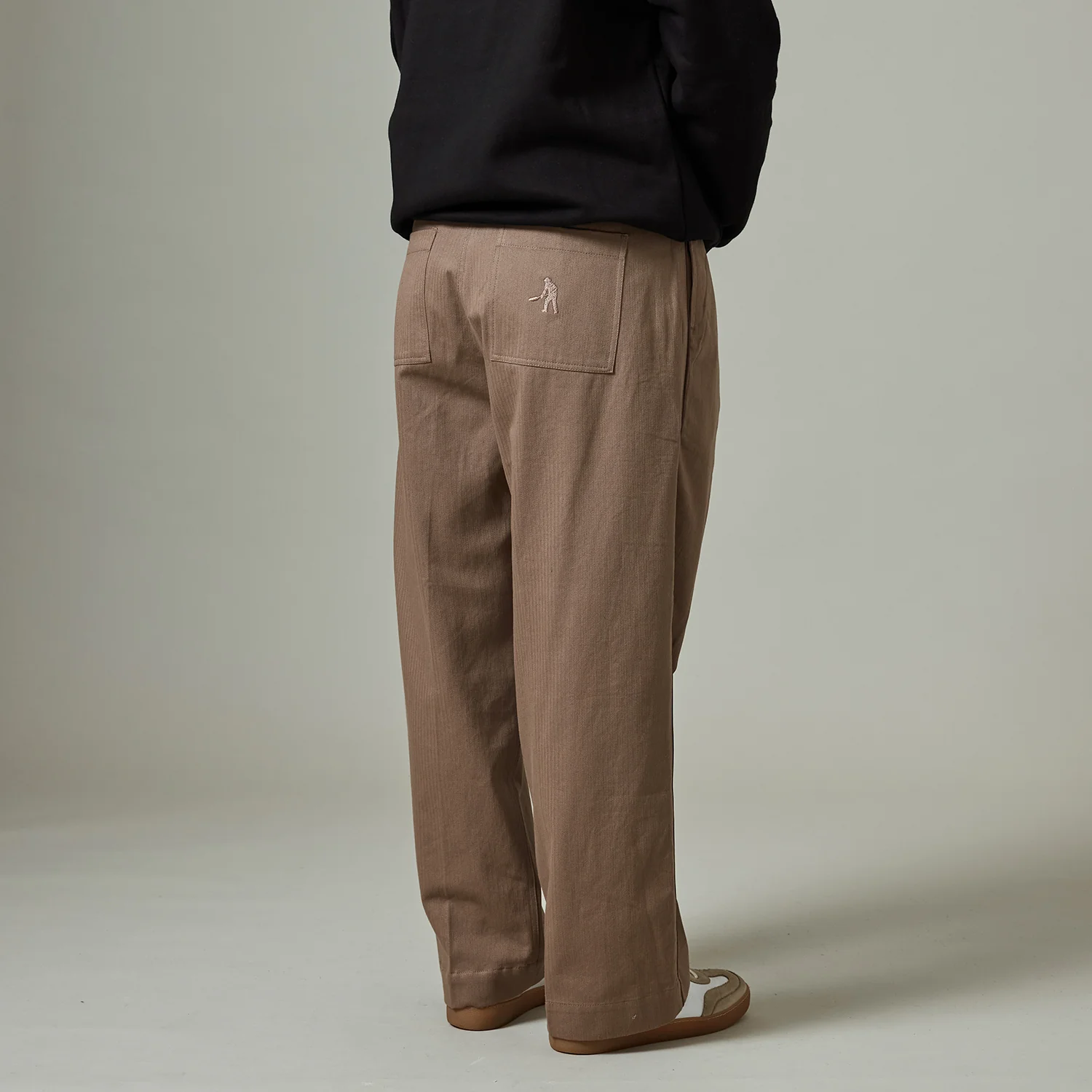 Pass~Port Herringbone Leagues Club Side Stripe Pant - Light Brown / Choc Stripe - Image 3