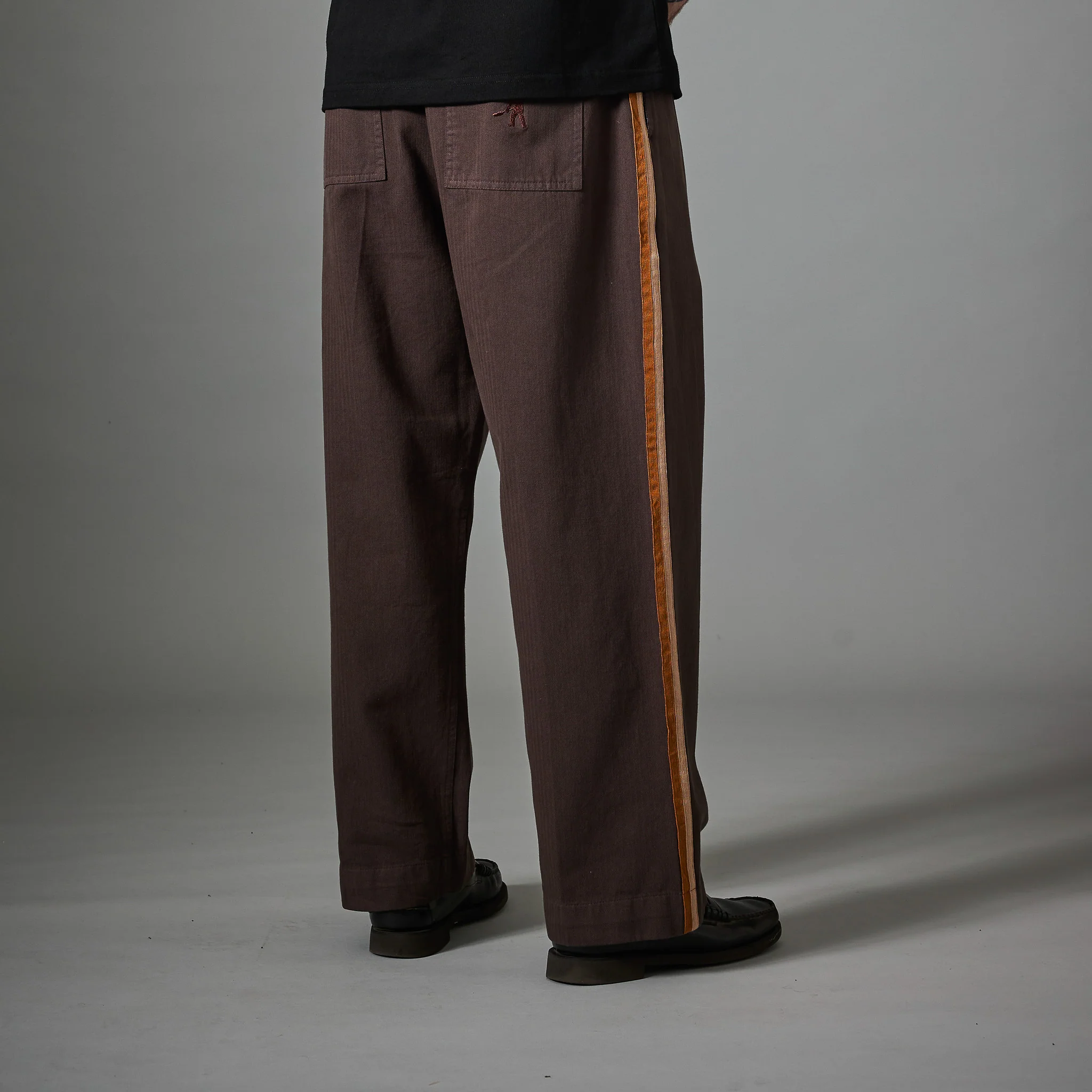 Pass~Port Herringbone Leagues Club Stripe Pant - Dark Brown - Image 4