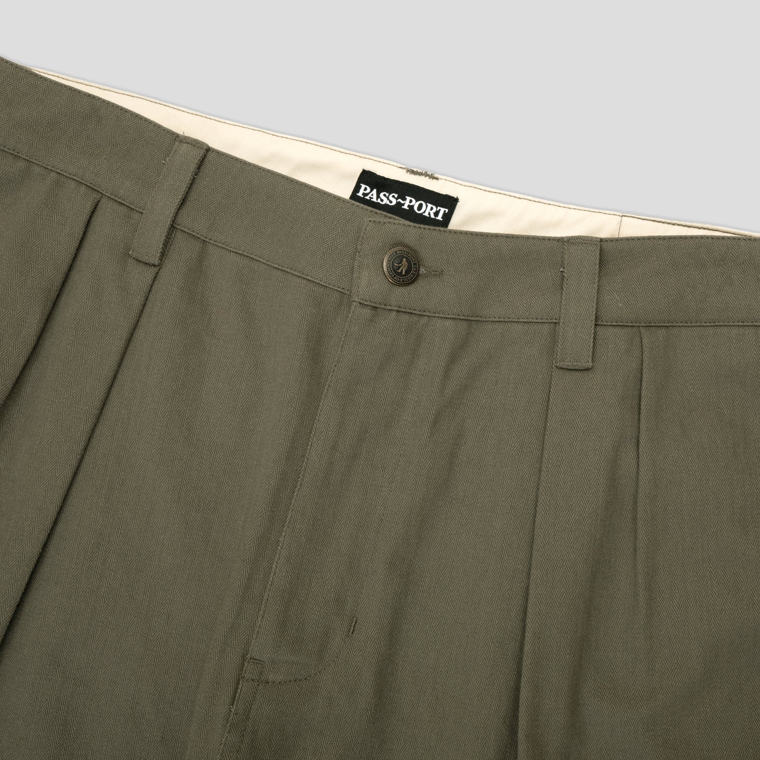 Pass~Port Herringbone Leagues Club Stripe Pant - Olive / Black - Image 6