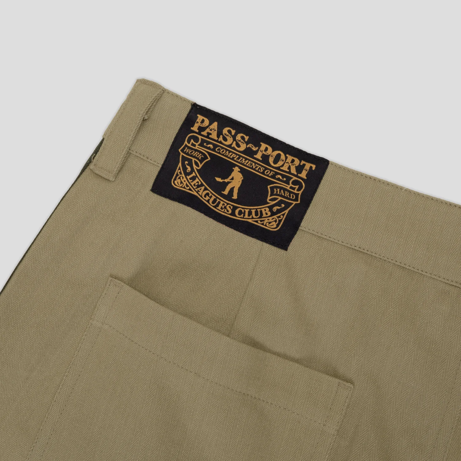 Pass~Port Herringbone Leagues Club Stripe Pant - Stone / Black - Image 8