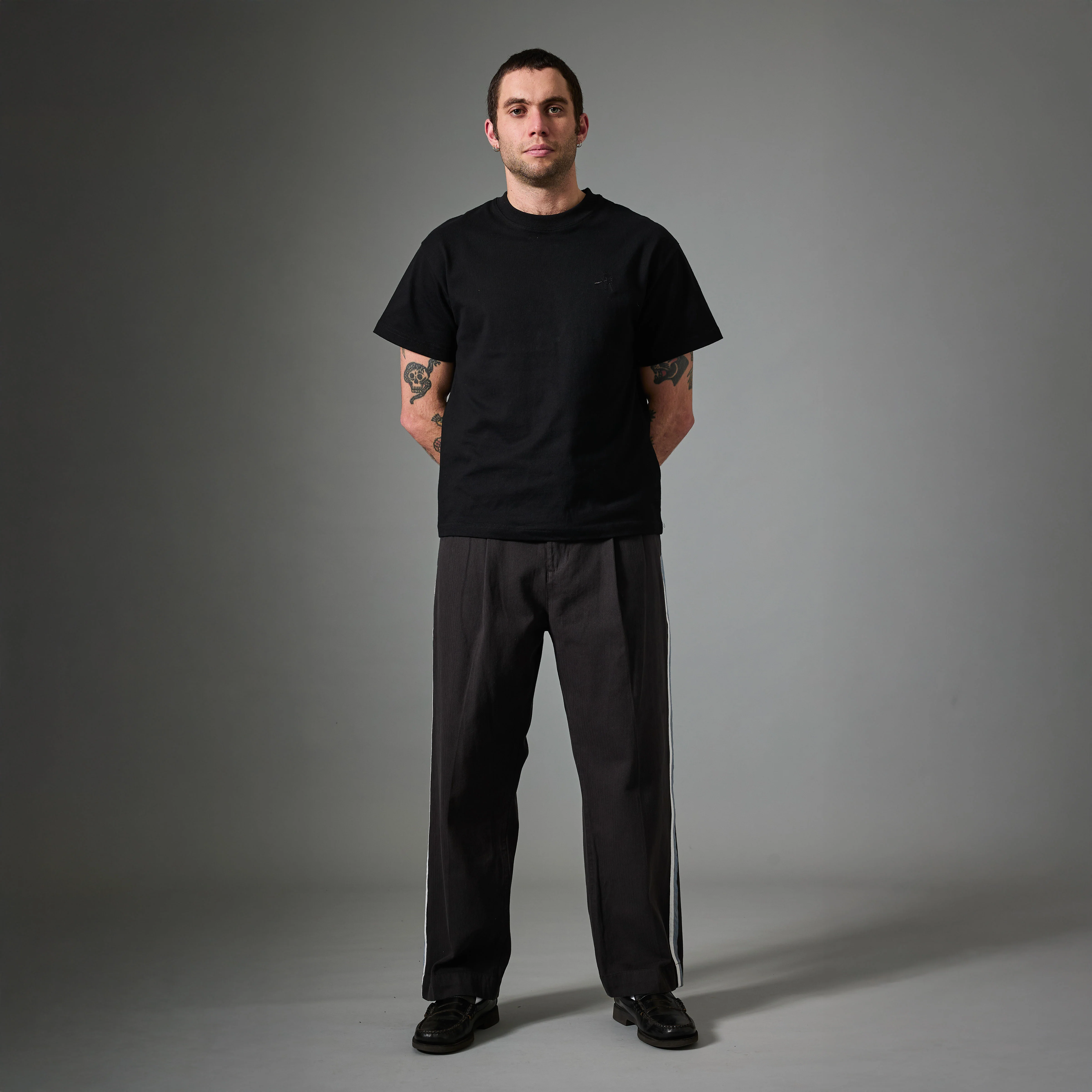 Pass~Port Herringbone Leagues Club Stripe Pant - Vintage Black - Image 2