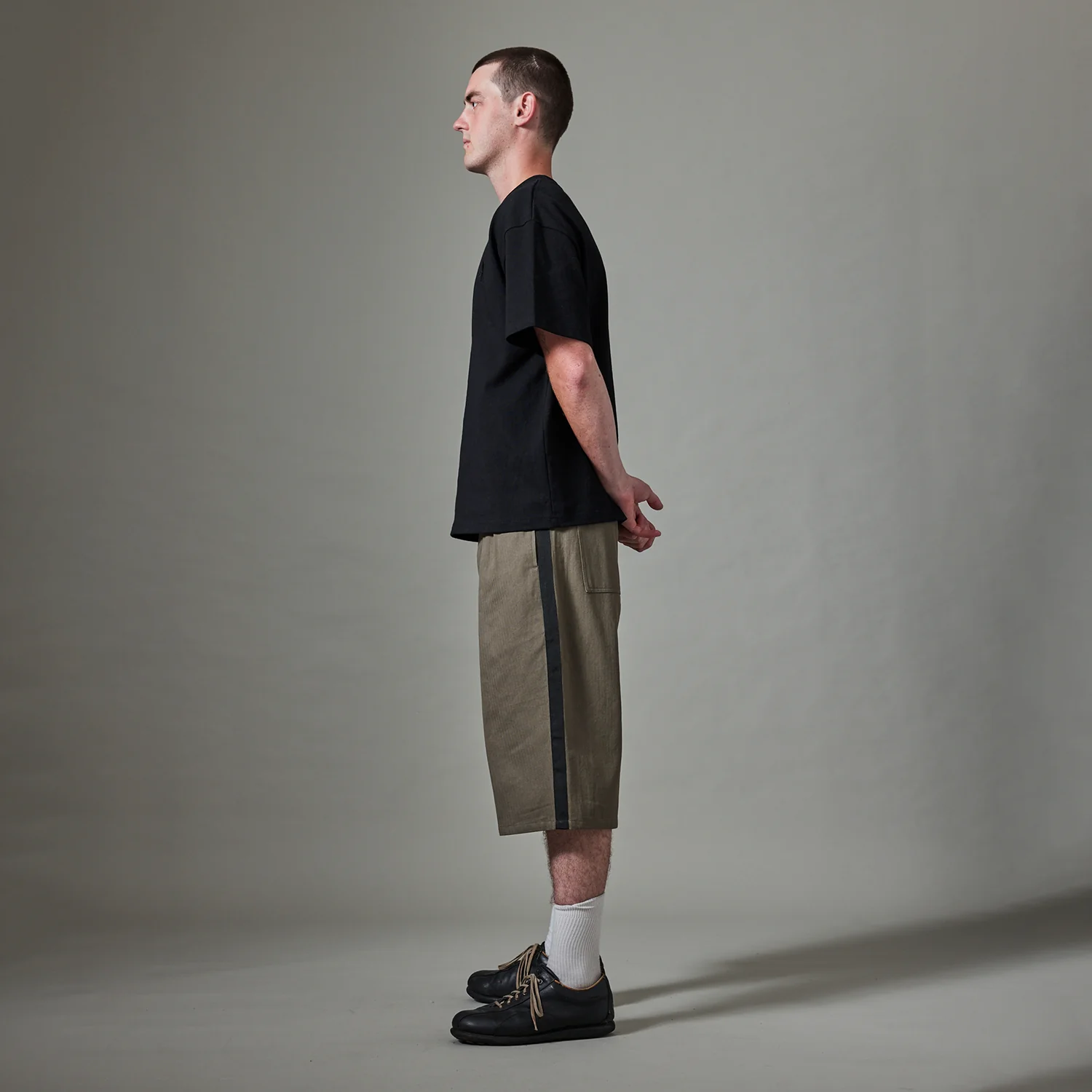Pass~Port Herringbone Leagues Club Stripe Short - Olive / Black - Image 4