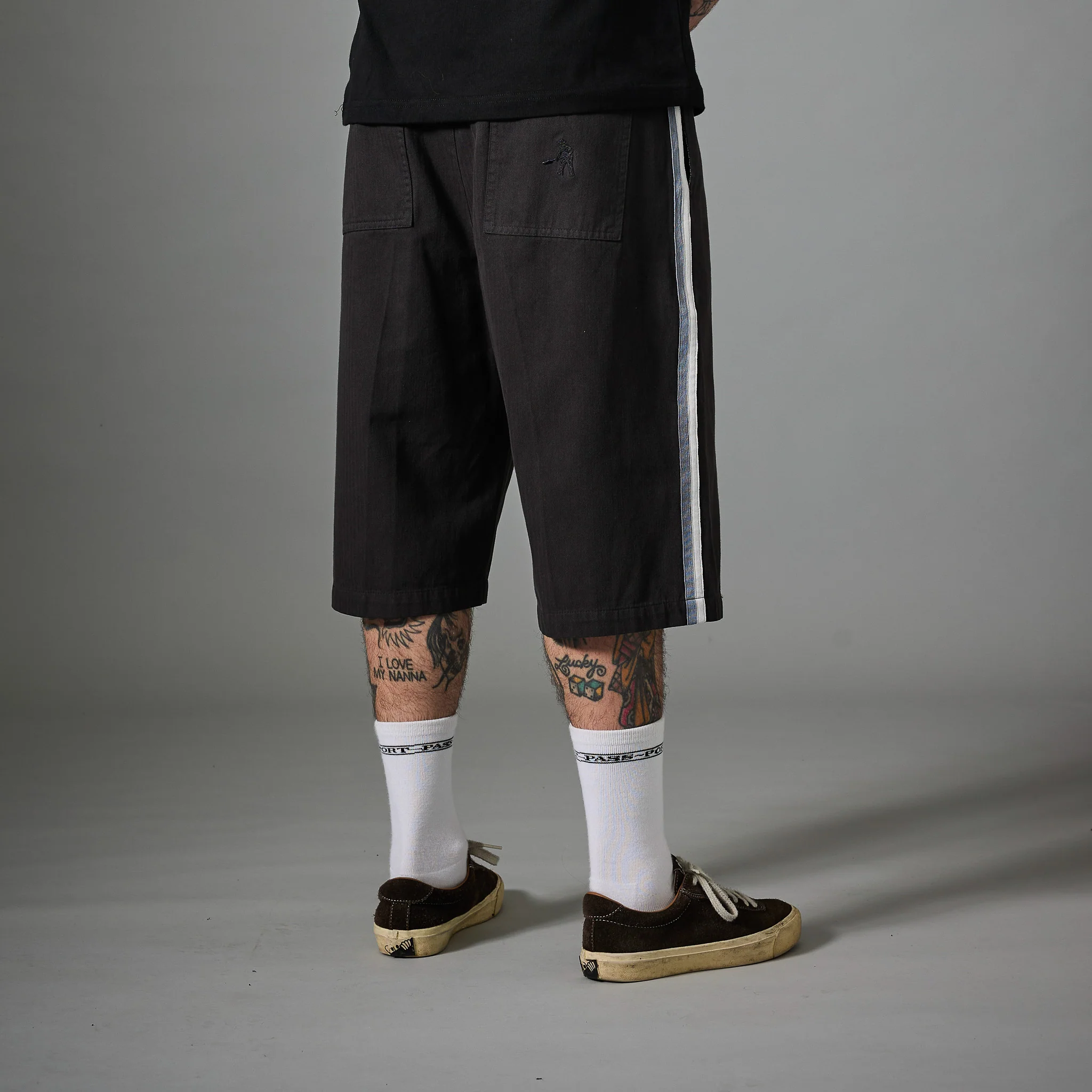 Pass~Port Herringbone Leagues Club Stripe Short - Vintage Black - Image 6