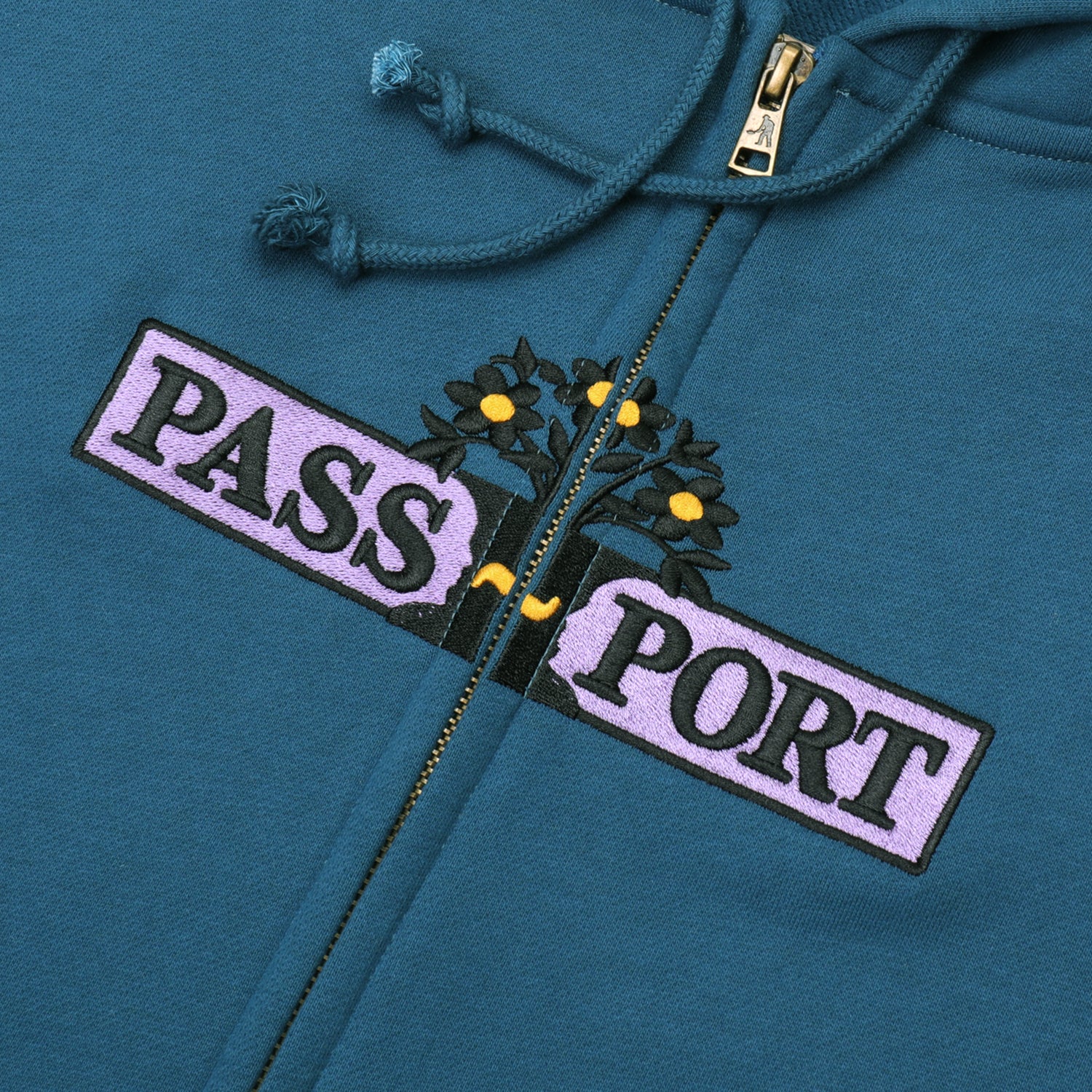 Pass~Port House Plant Organic Zip Hoodie - Teal - Image 3