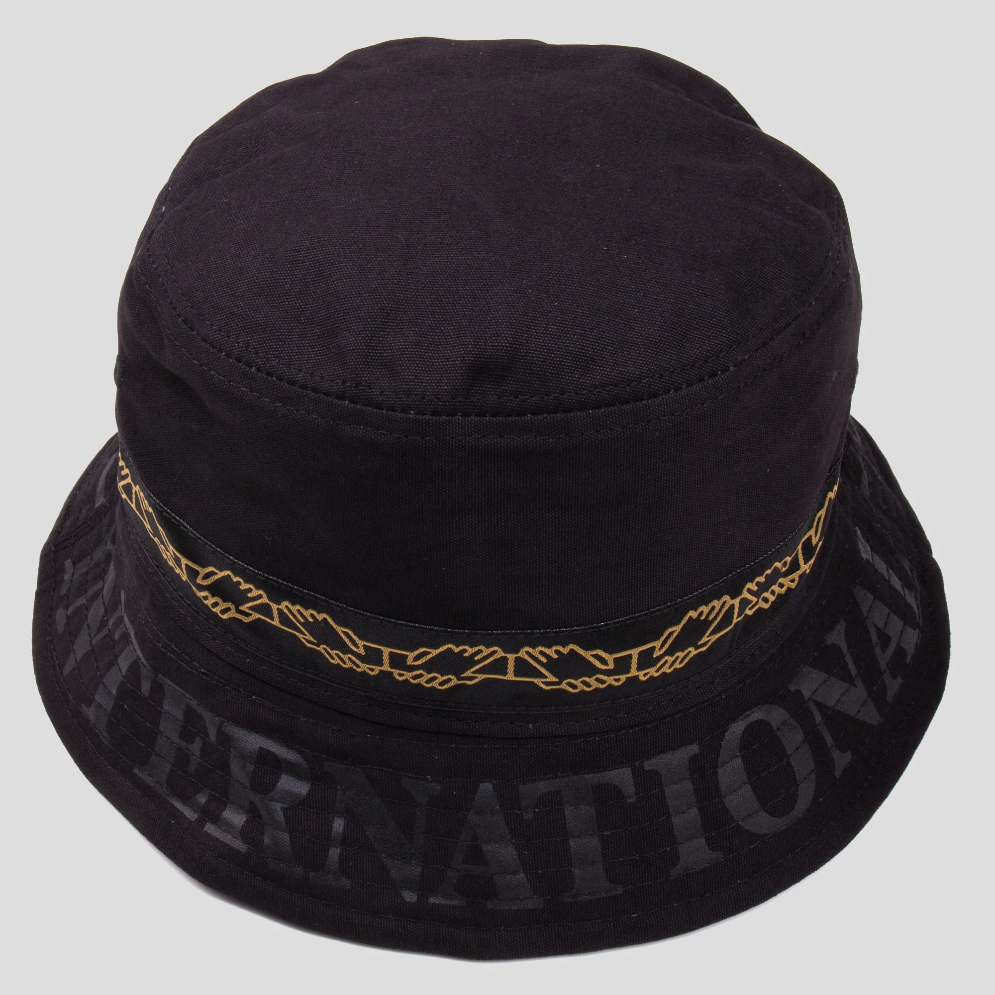 PASS~PORT "INTER SOLID" REVERSABLE BUCKET HAT BLACK - Image 3