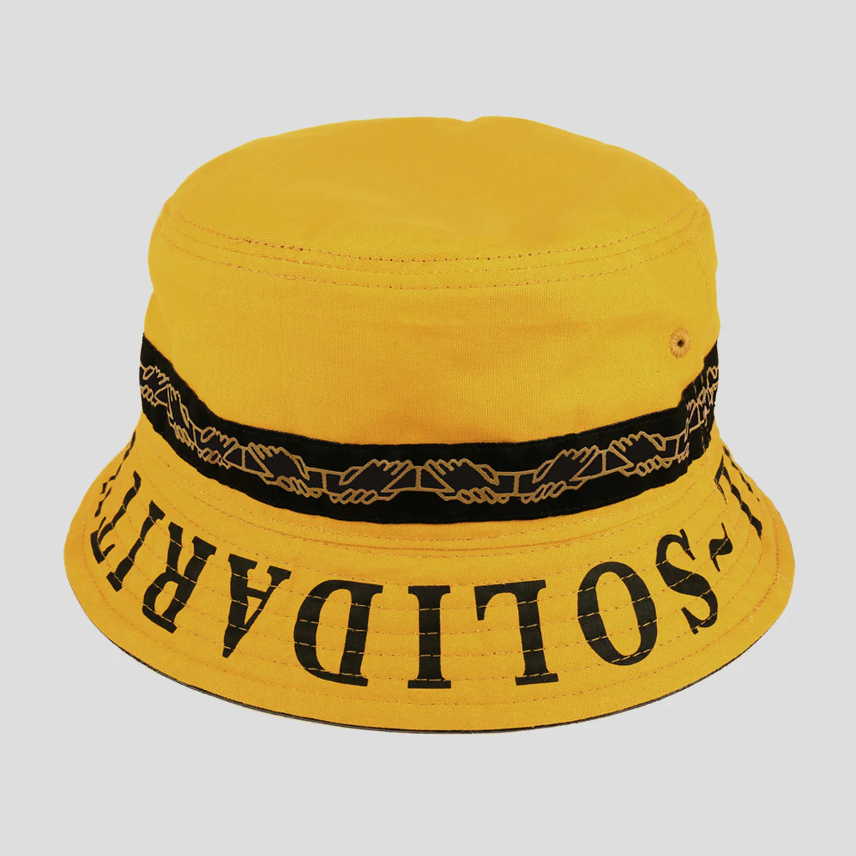PASS~PORT "INTER SOLID" REVERSABLE BUCKET HAT MUSTARD - Image 3