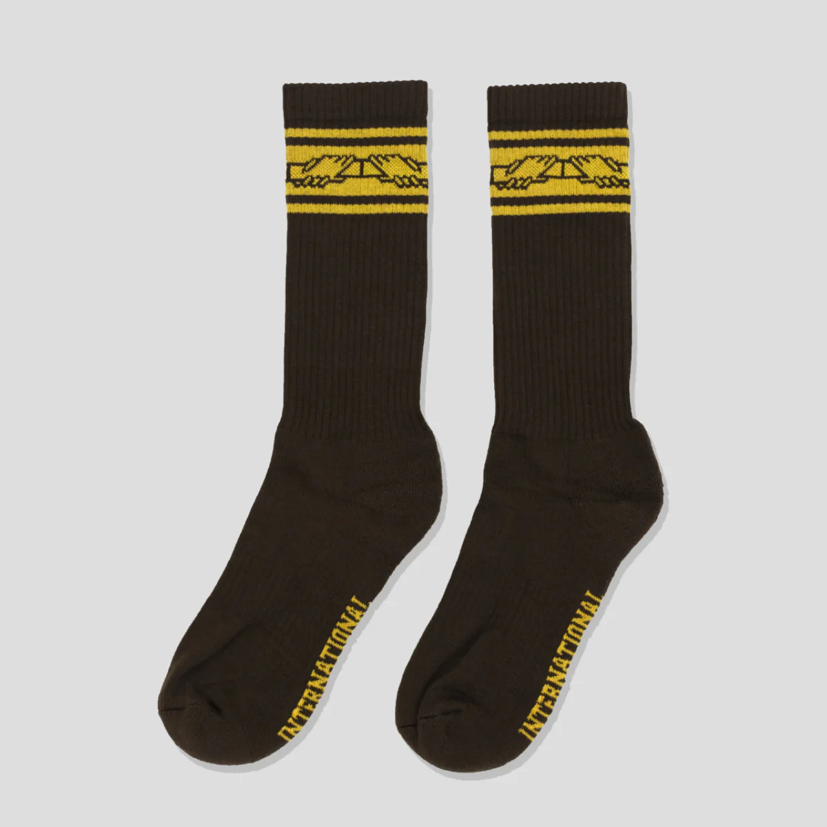 Pass~Port Store & Gallery Exclusive Inter~Solid Sox - Brown - Image 4