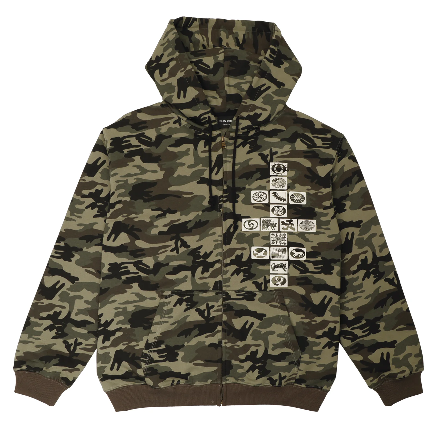 Pass~Port Kollassi Zip Hoodie - Woodland Camo - Image 2