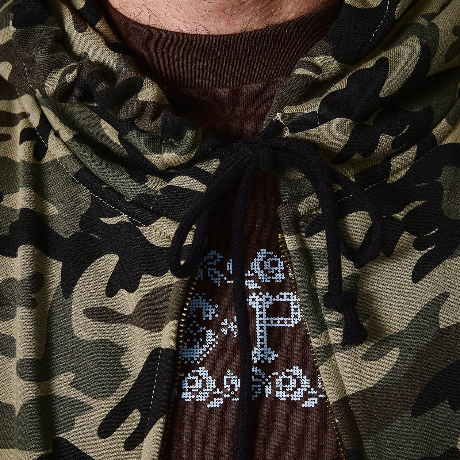 Pass~Port Kollassi Zip Hoodie - Woodland Camo - Image 3