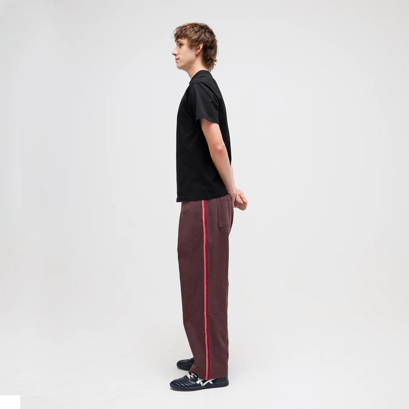 Pass~Port Leagues Club Pant - Side Stripe Plum - Image 3