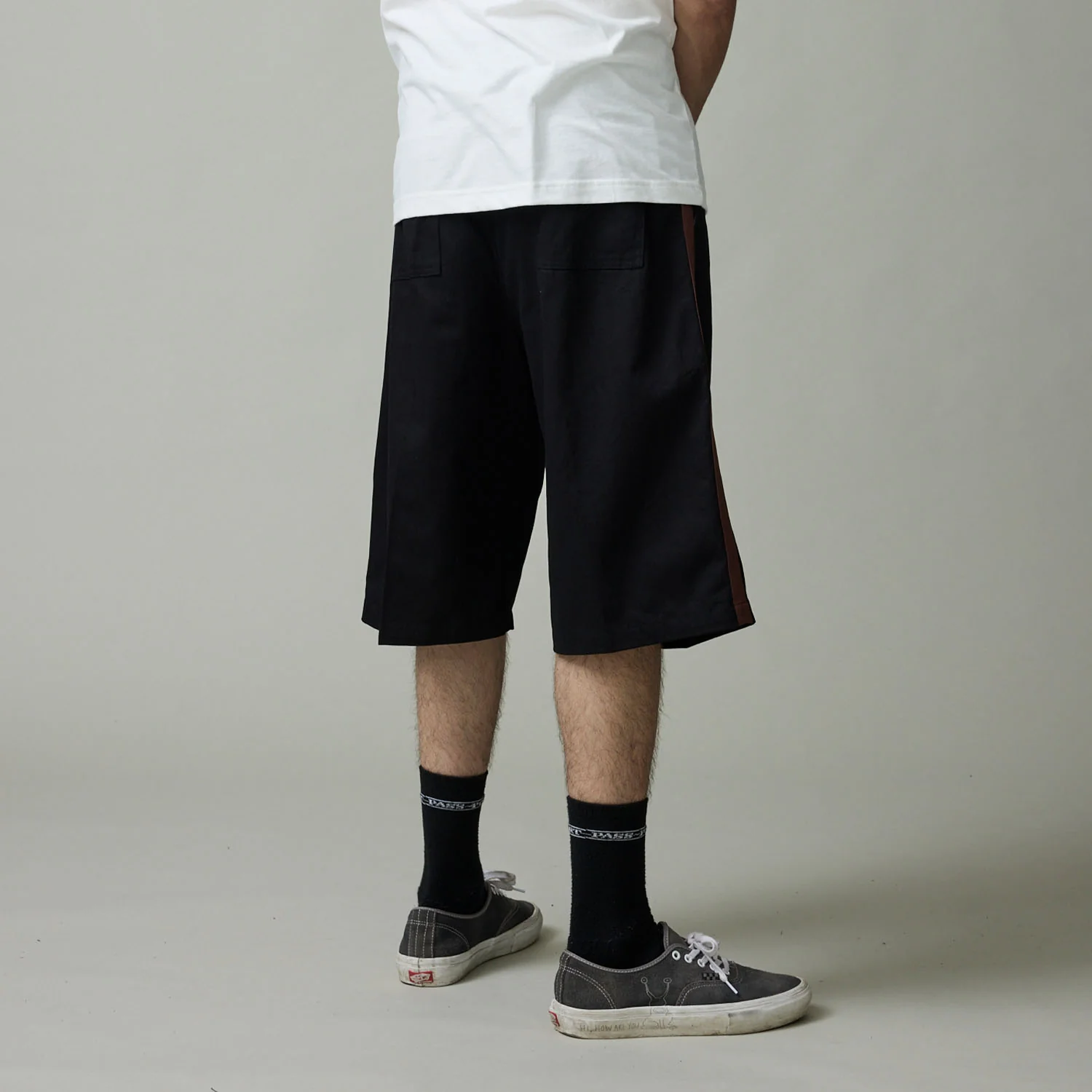 Pass~Port Leagues Club Striped Short - Black / Brown - Image 3