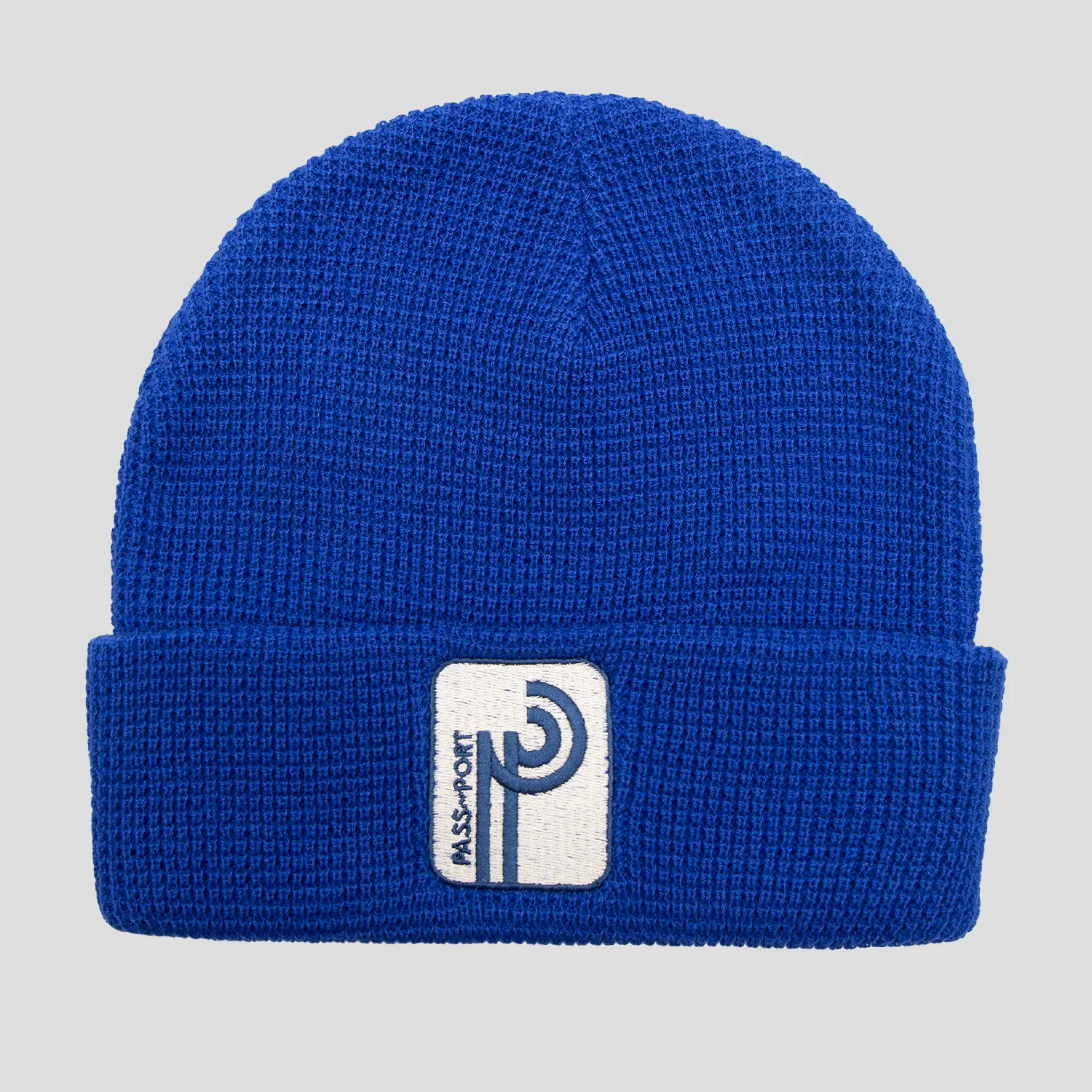 Pass~Port Long Con Waffle Knit Beanie - Royal Blue