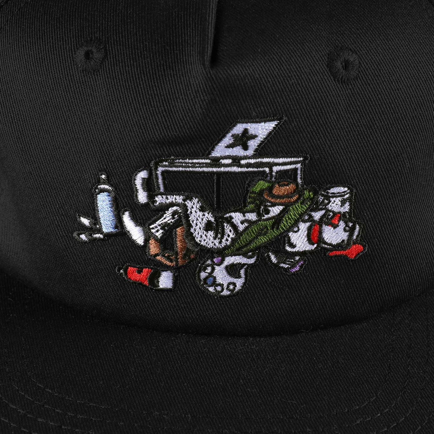 Pass~Port Lucid Dream Workers Cap - Black / Red - Image 2
