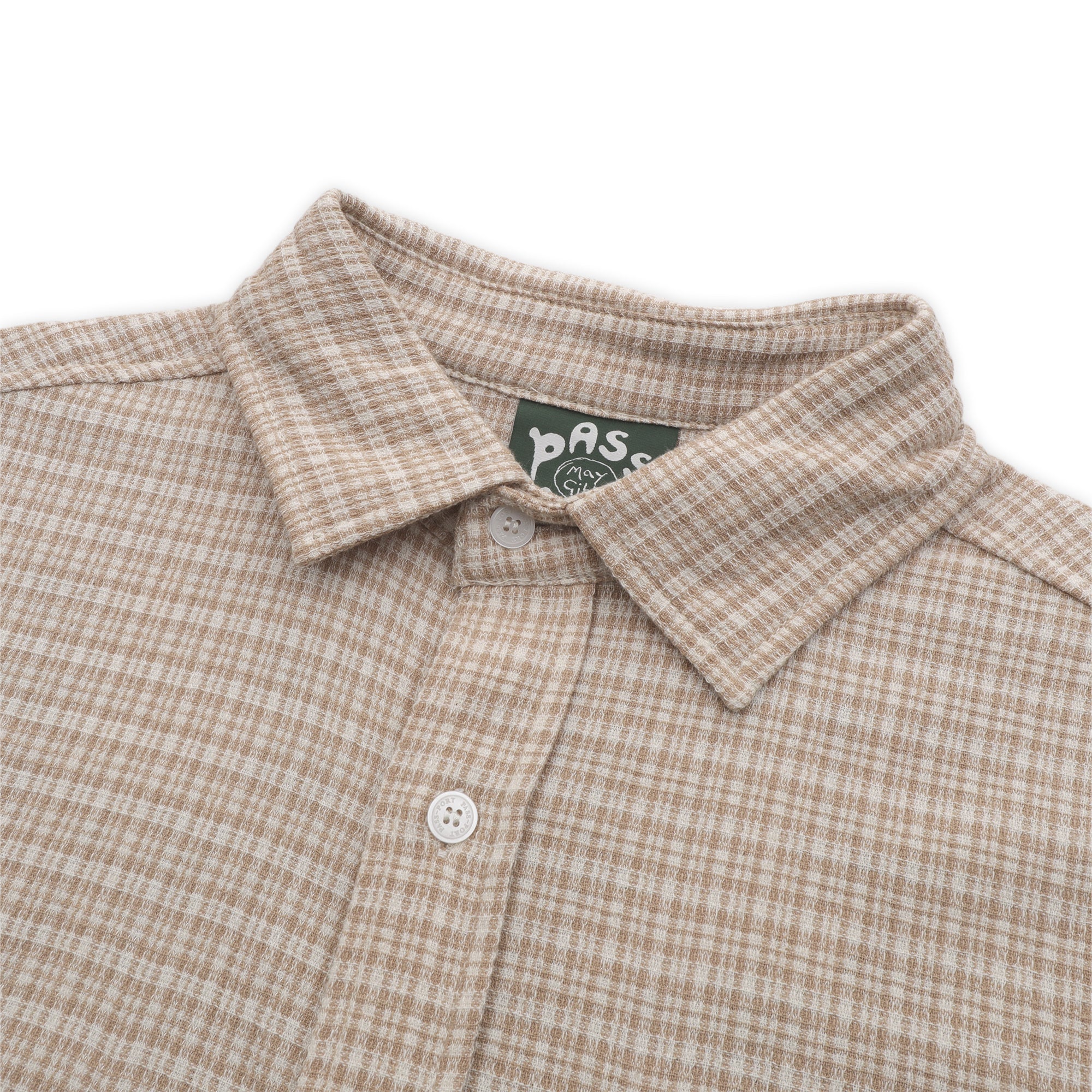 Pass~Port & May Gibbs Bush Greeting Workers Check Long Sleeve Shirt - Tan - Image 4