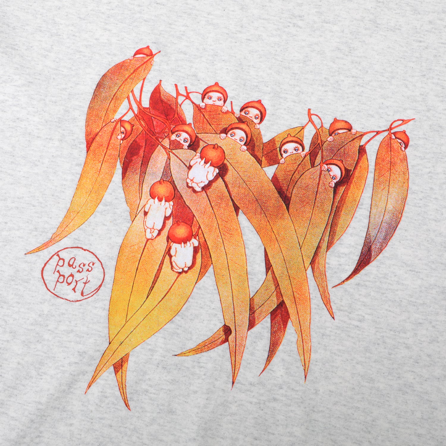 Pass~Port & May Gibbs Gum Leaf Tee - Ash - Image 2