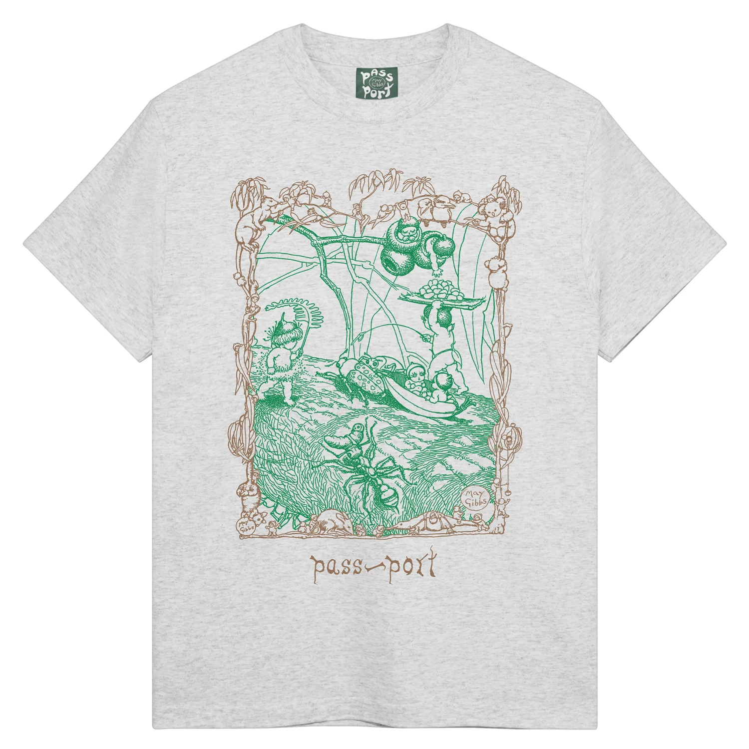 Pass~Port & May Gibbs Scribblegum Tee - Ash