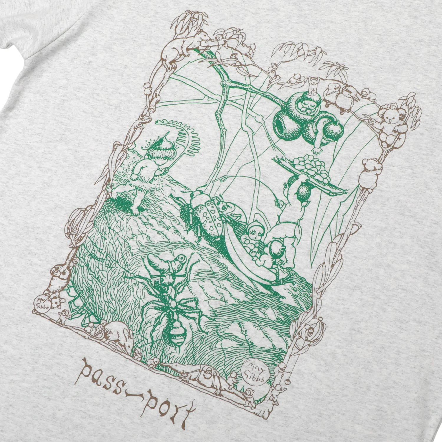 Pass~Port & May Gibbs Scribblegum Tee - Ash - Image 2
