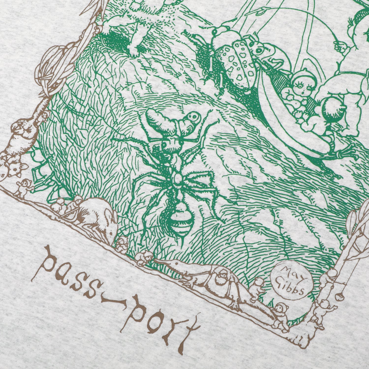 Pass~Port & May Gibbs Scribblegum Tee - Ash - Image 3