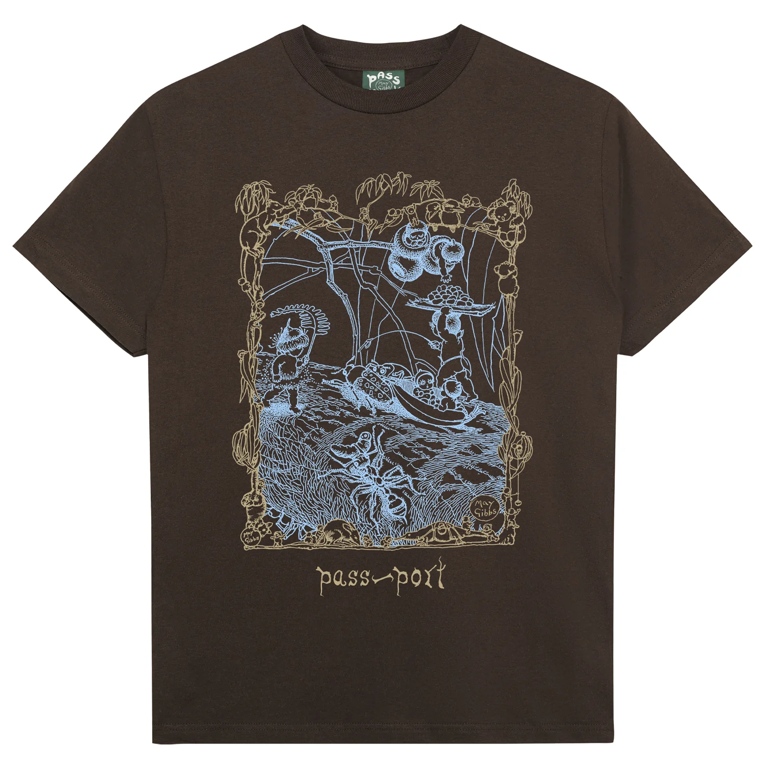 Pass~Port & May Gibbs Scribblegum Tee - Bark