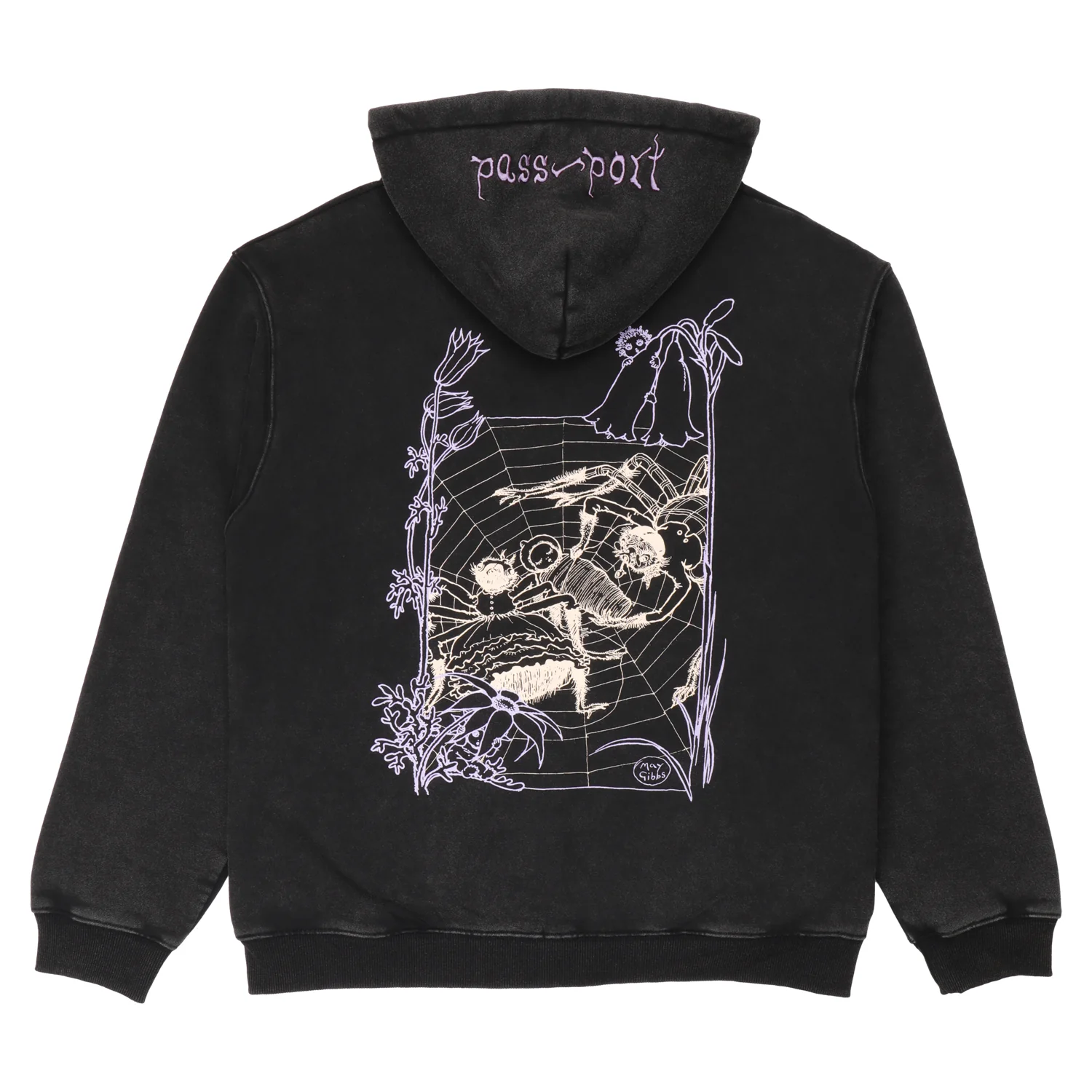 Pass~Port & May Gibbs Webbed Bed Zip Hoodie - Acid Black - Image 3