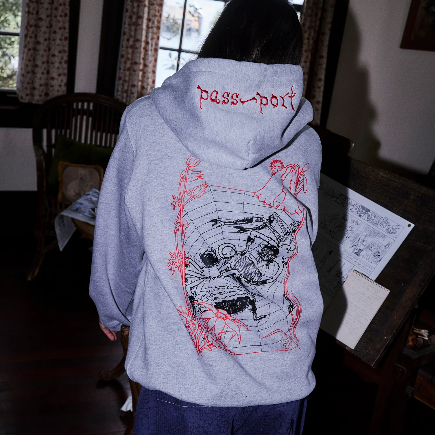 Pass~Port & May Gibbs Webbed Bed Zip Hoodie - Ash - Image 3