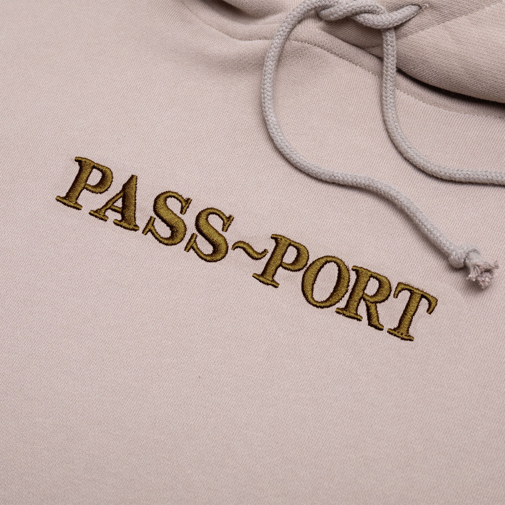 Pass~Port Official Contrast Organic Hoodie - Khaki - Image 2