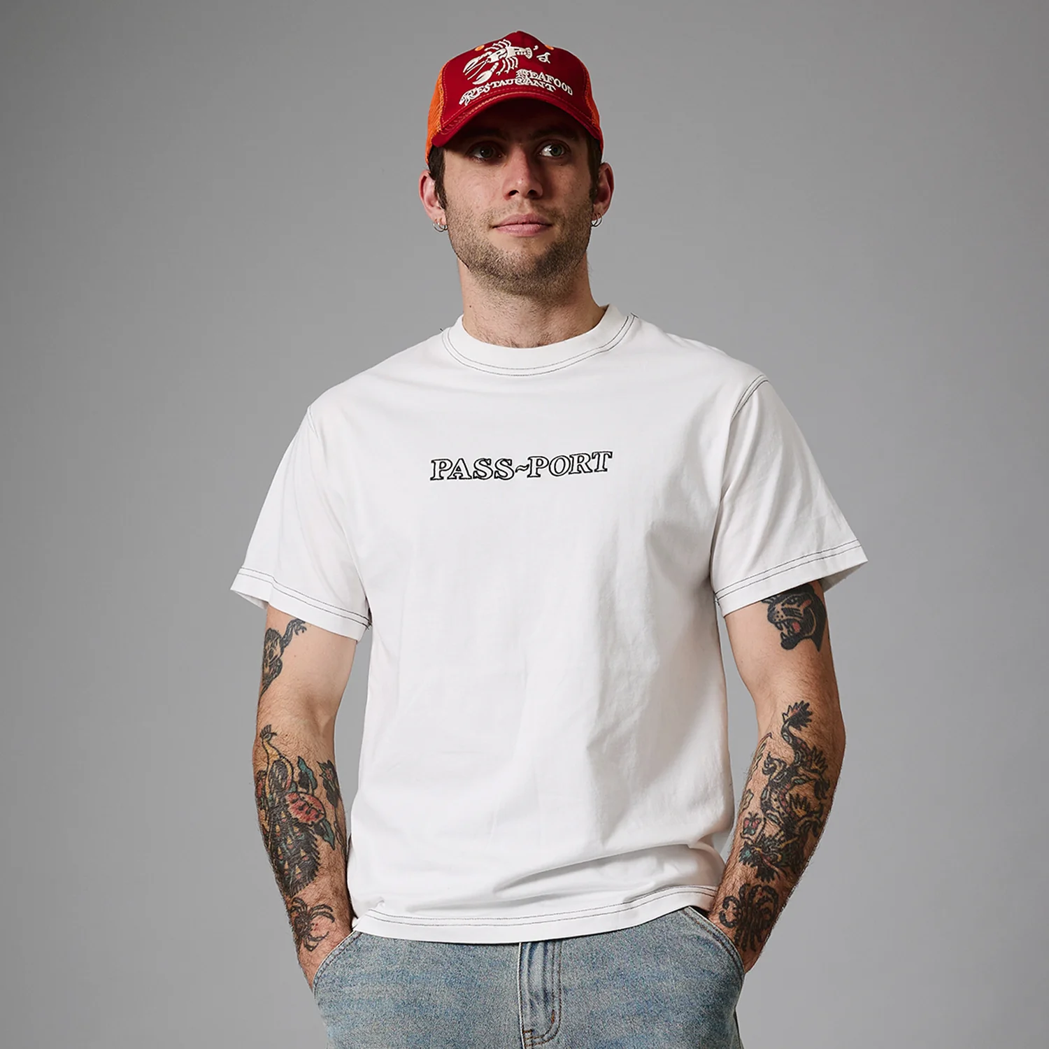 Pass~Port Official Organic Cotton Tee - White - Image 2