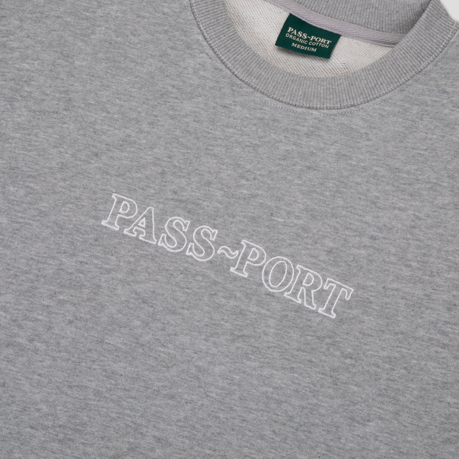 Pass~Port Official Organic Fleece Sweater - Heather Grey - Image 4