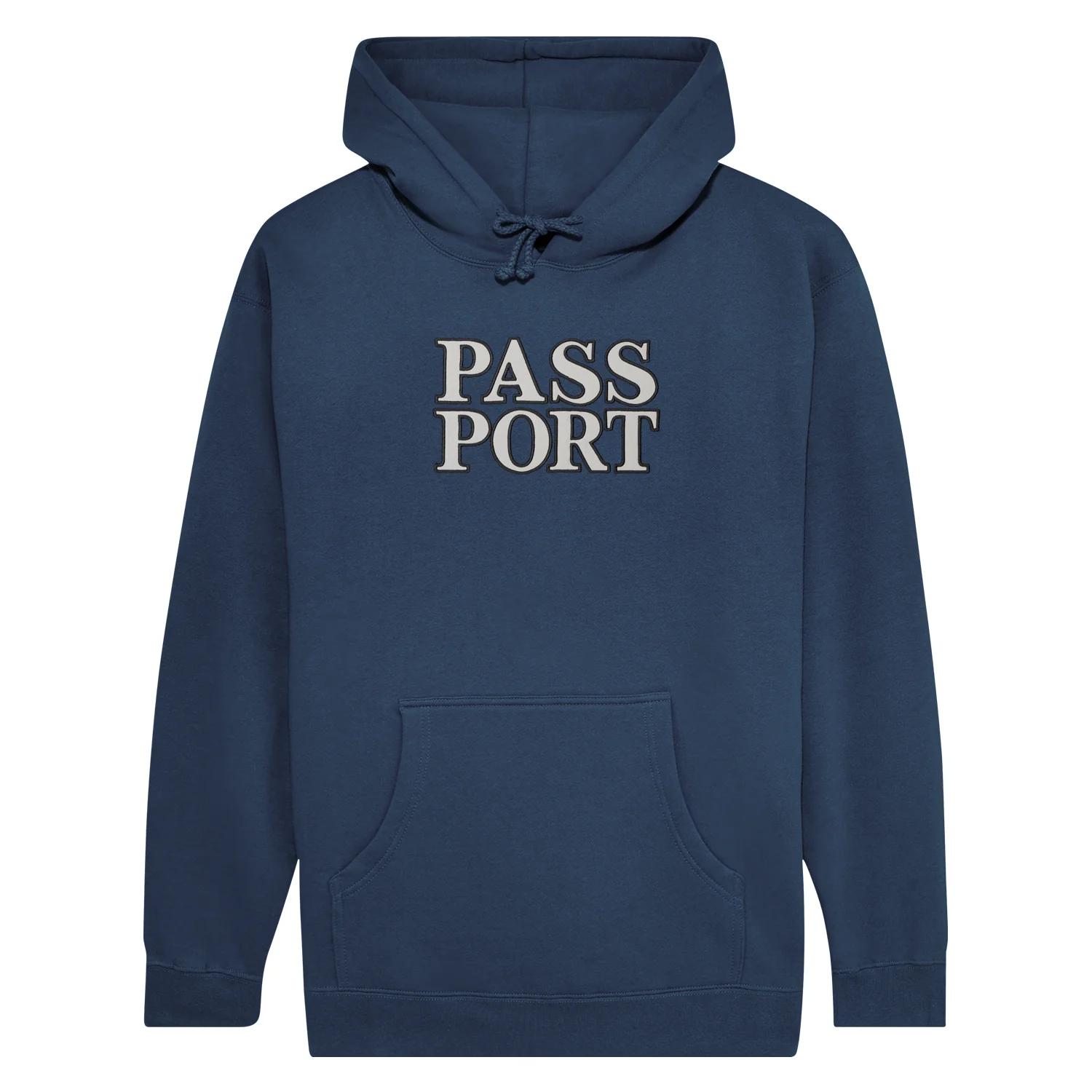 Pass~Port Official Stacked Applique Hood - Navy