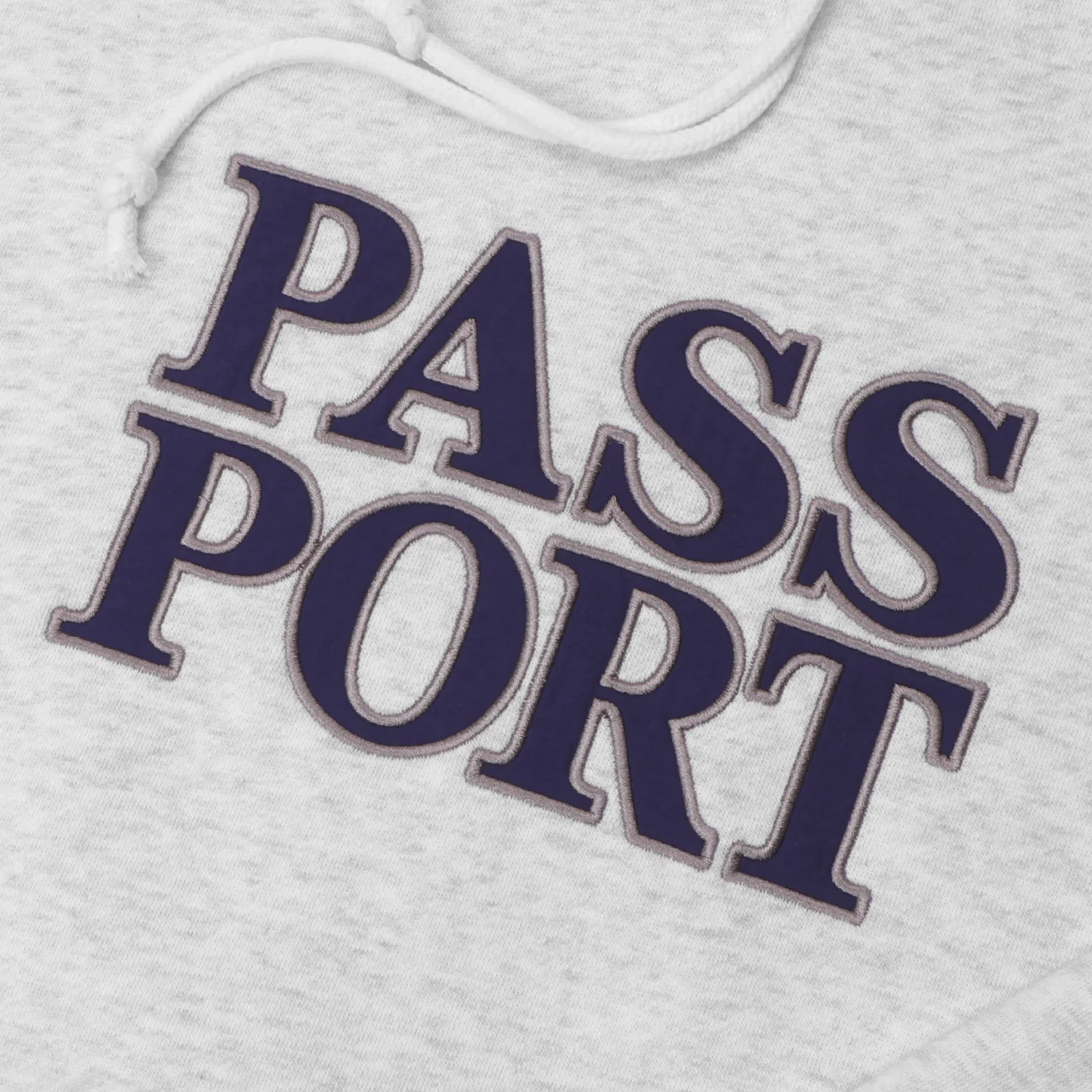 Pass~Port Official Stacked Applique Hood - White Marle - Image 4