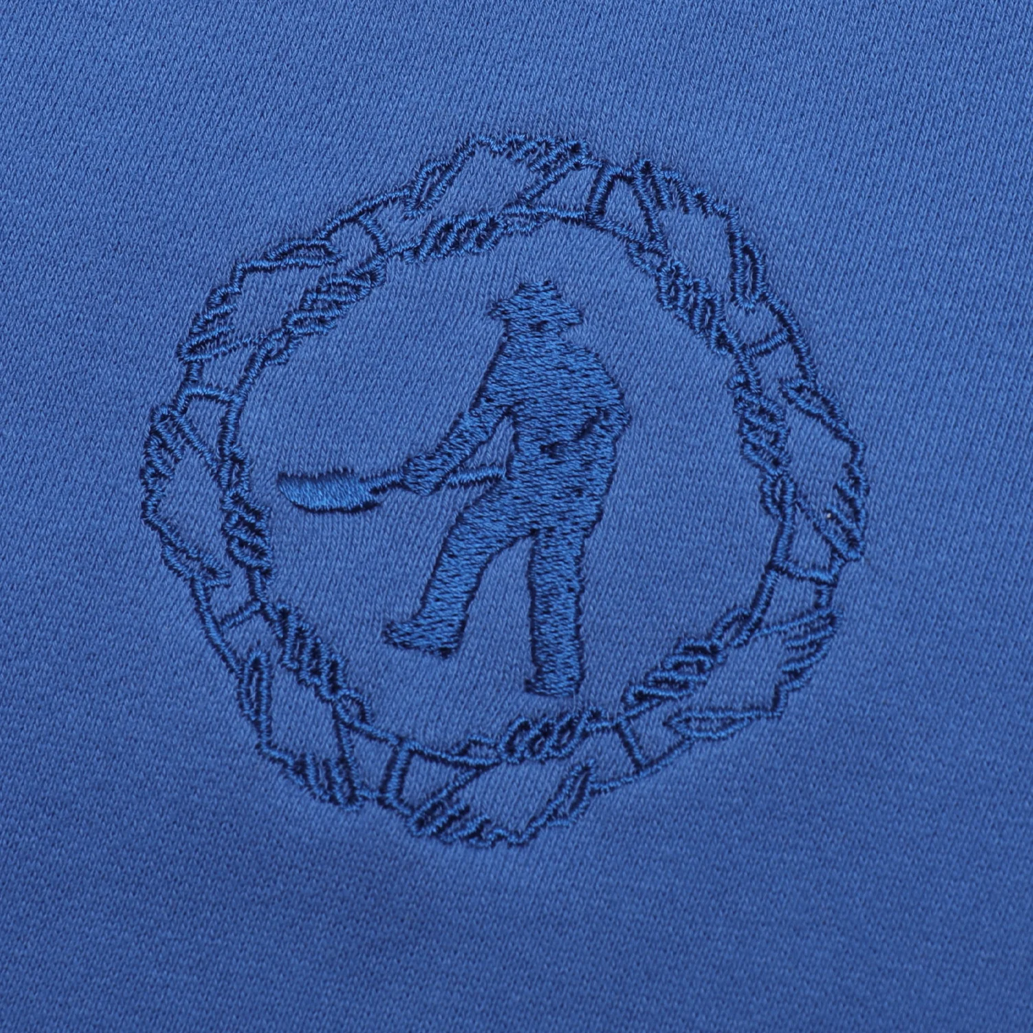 Pass~Port Organic Embroidery Hoodie - Royal Blue - Image 2