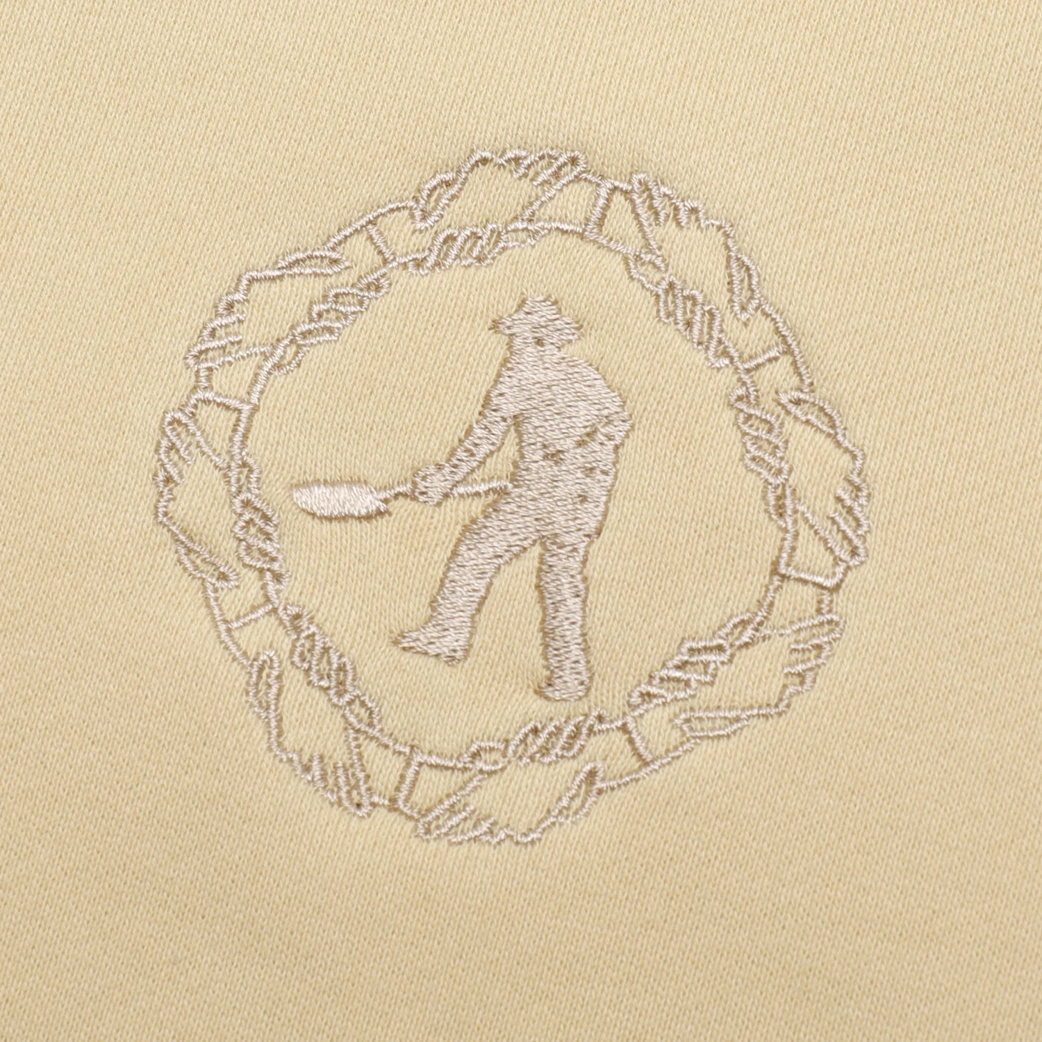Pass~Port Organic Embroidery Hoodie - Sand - Image 2