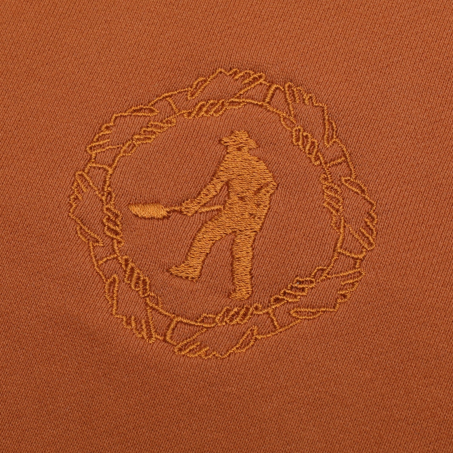 Pass~Port Organic Embroidery Sweater - Burnt Orange - Image 2