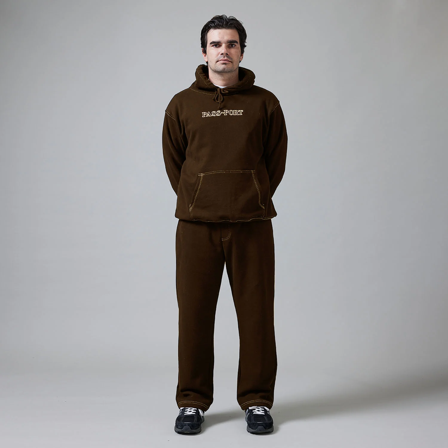 Pass~Port Organic Track Pants - Bark - Image 4