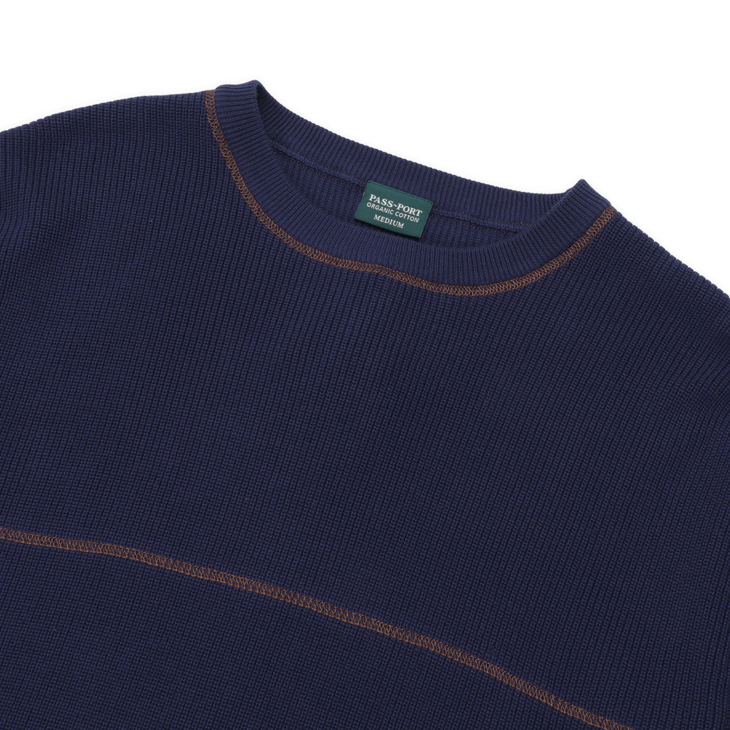 Pass~Port Overlocked Organic Knit Sweater - Navy - Image 3