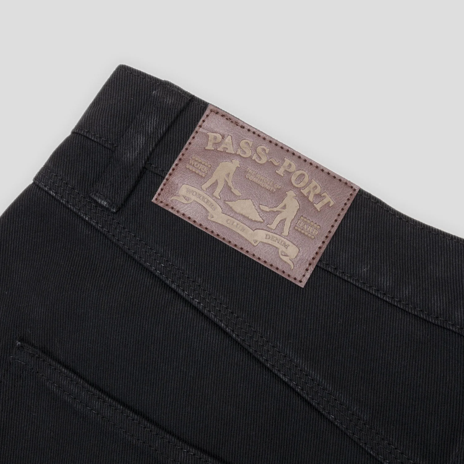Pass~Port Quandong Workers Club Jean Short - Washed Black - Image 8