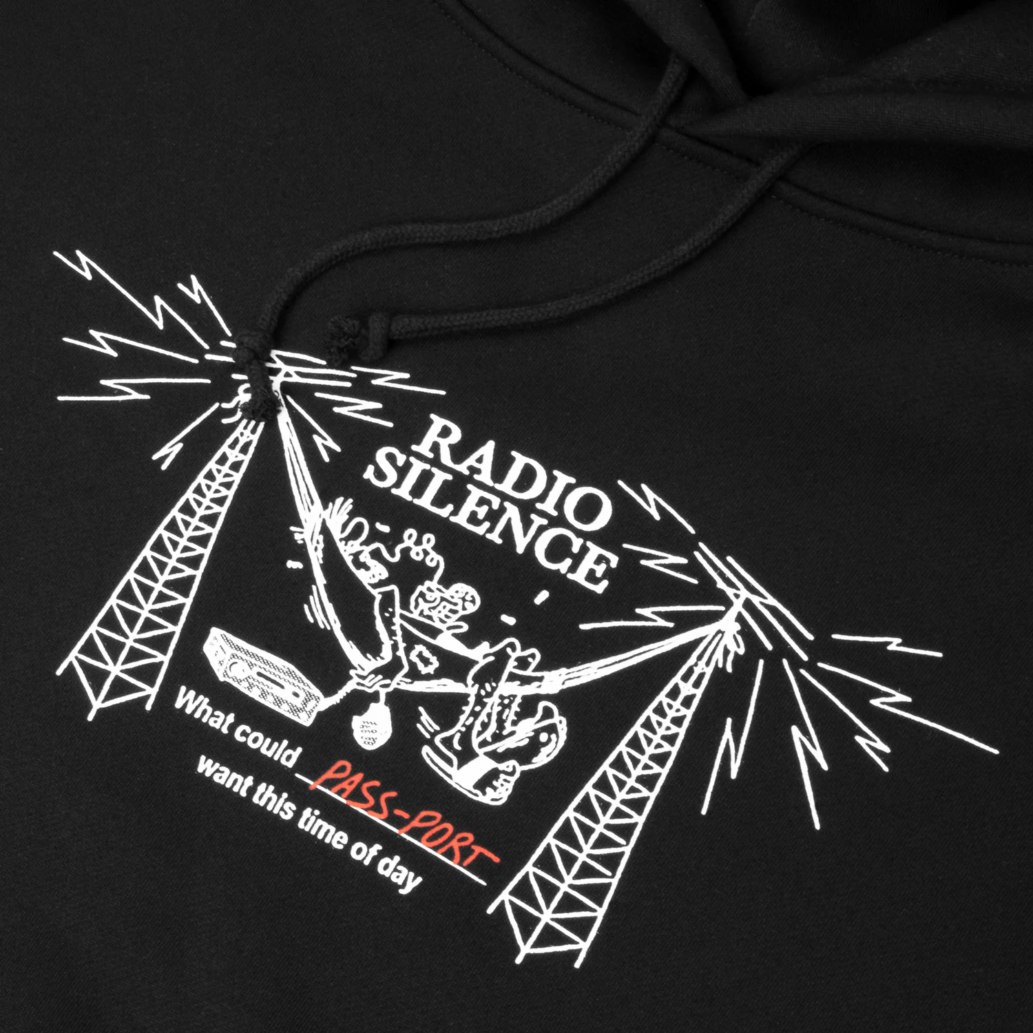 Pass~Port Radio Silence Hoodie - Black - Image 3