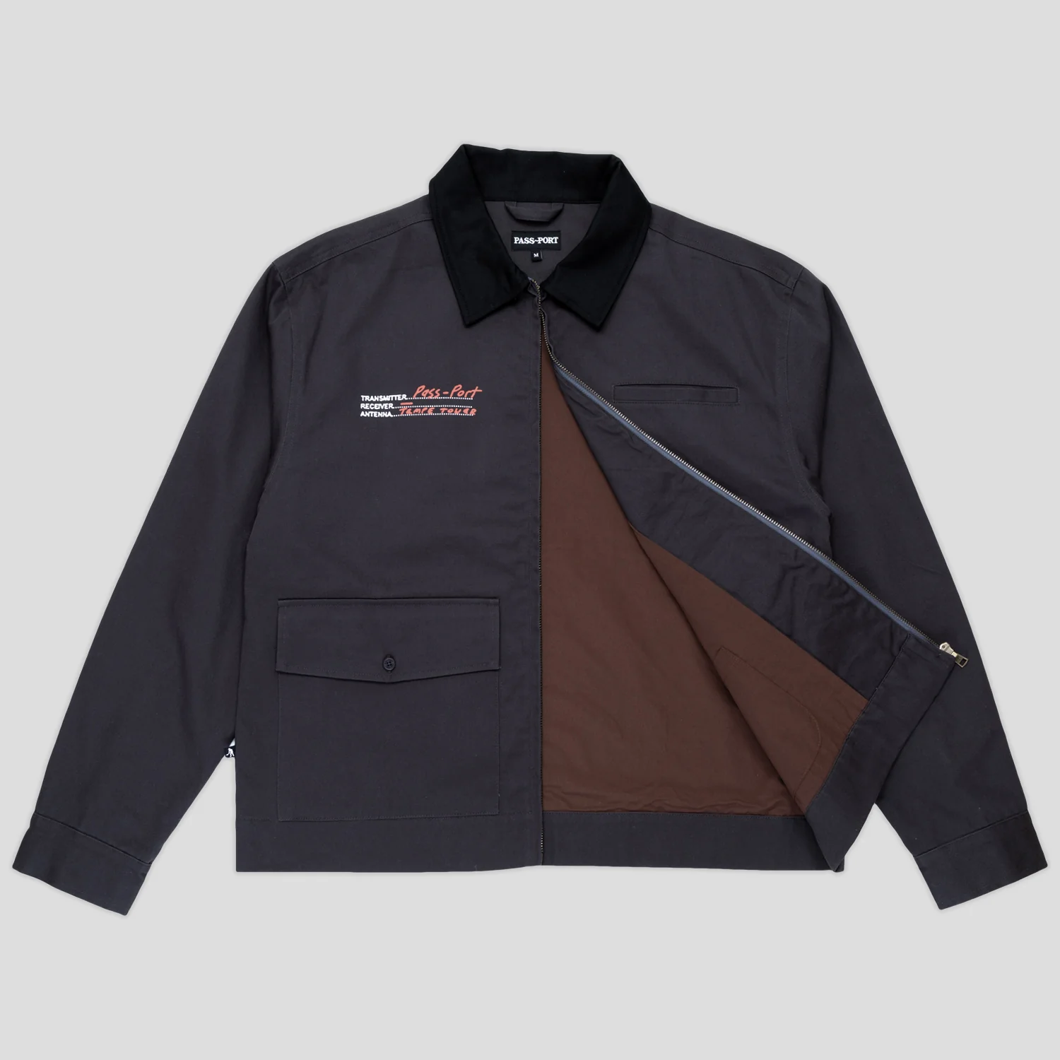 Pass~Port Radio Silence Workers Jacket - Charcoal - Image 4