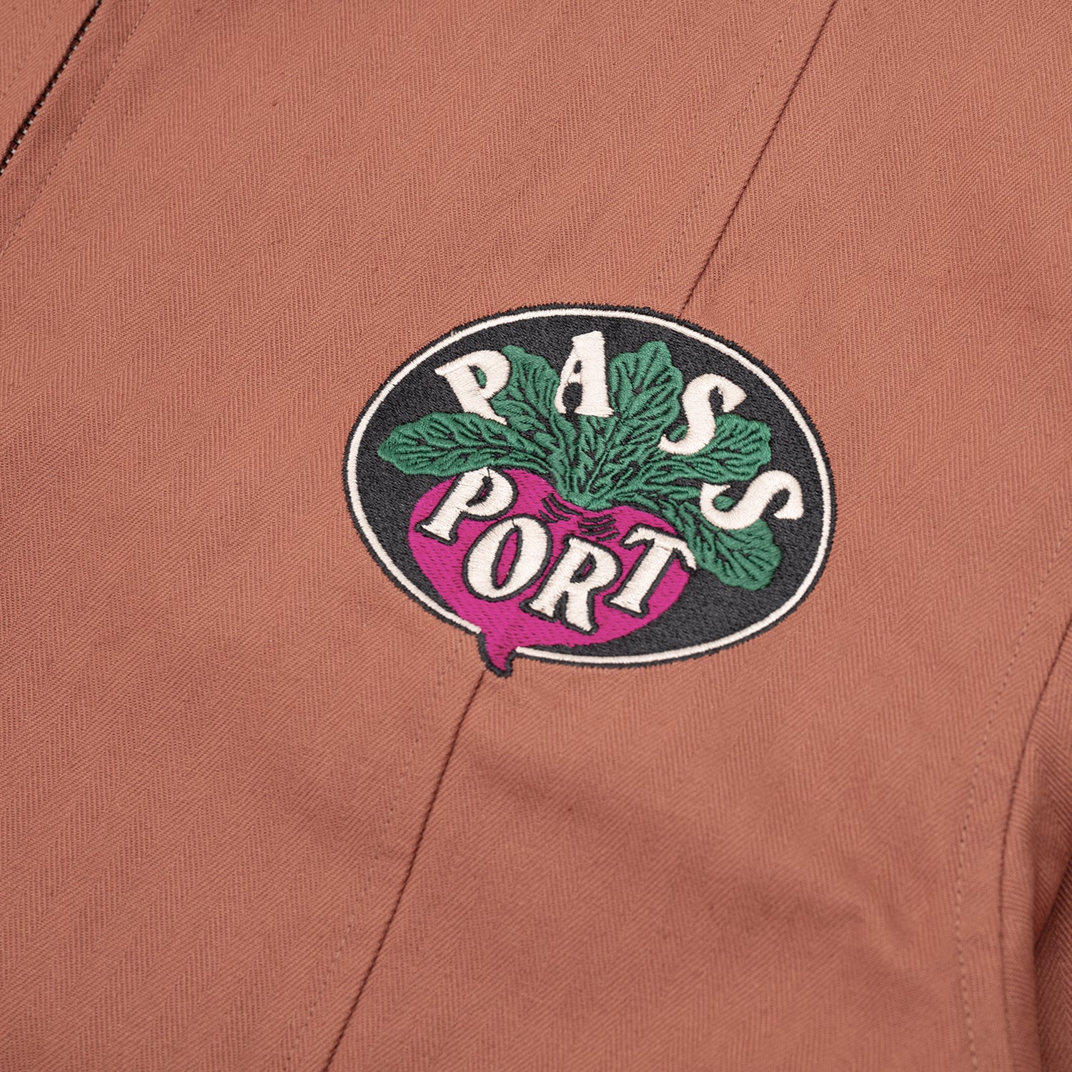 Pass~Port Radish Herringbone Workers Jacket - Deep Rust - Image 5