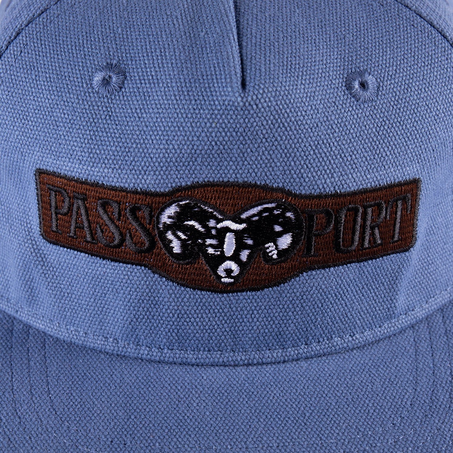 Pass~Port Ram Heavy Canvas Workers Cap - Steel Blue - Image 2