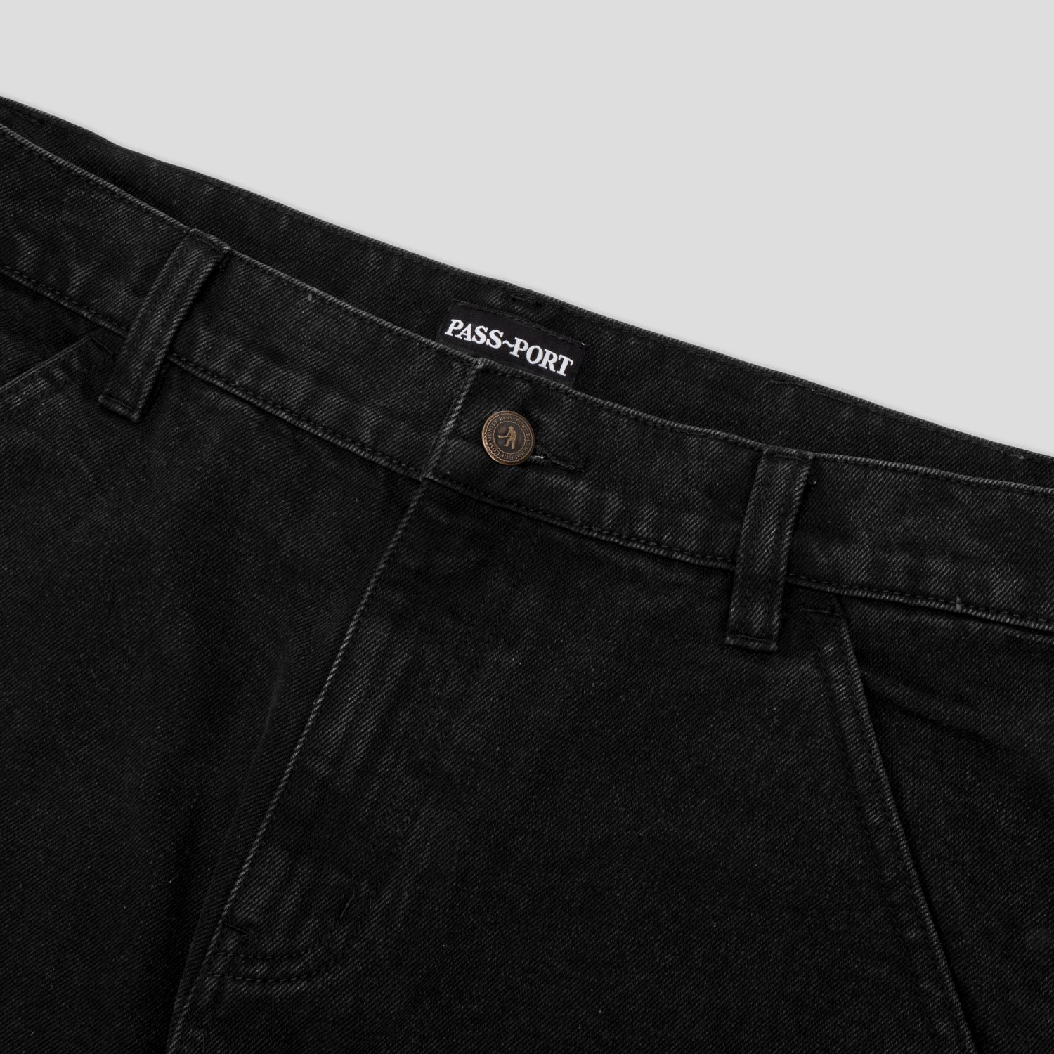 Pass~Port Recycled Cotton Workers Club Classic Jean - Washed Black - Image 6