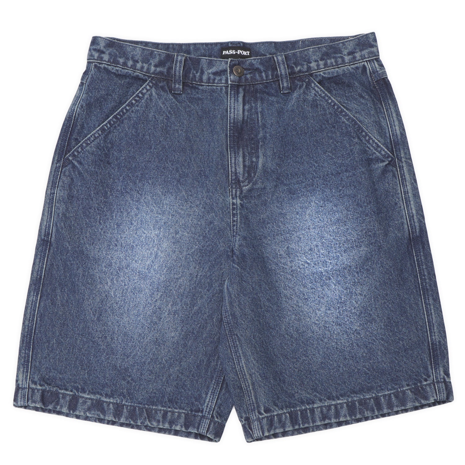 Pass~Port Recycled Cotton Workers Club Denim Short - Washed Dark Indigo - Image 5