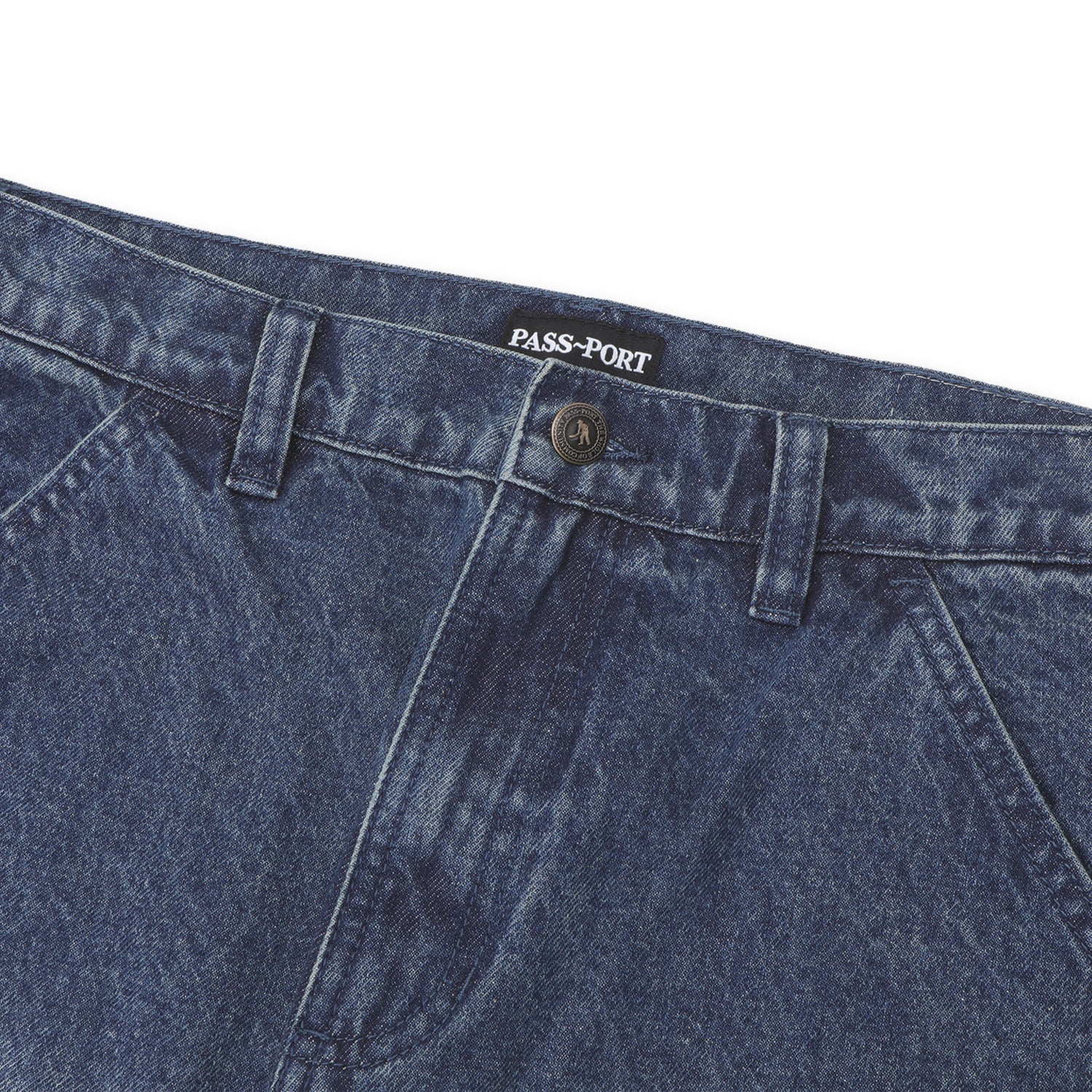 Pass~Port Recycled Cotton Workers Club Denim Short - Washed Dark Indigo - Image 6