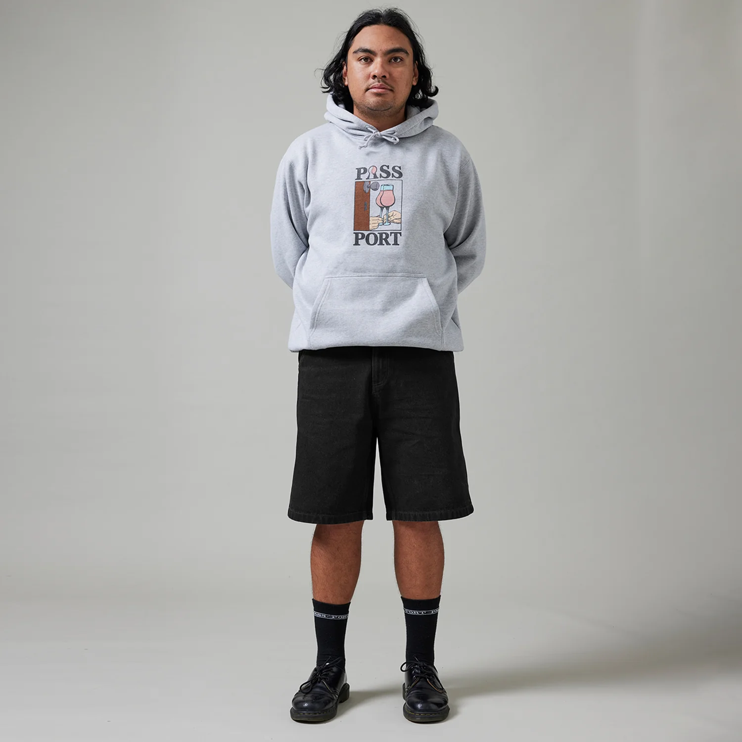 Pass~Port Blended Recycled Cotton Workers Club Jean Short - Washed Black - Image 2