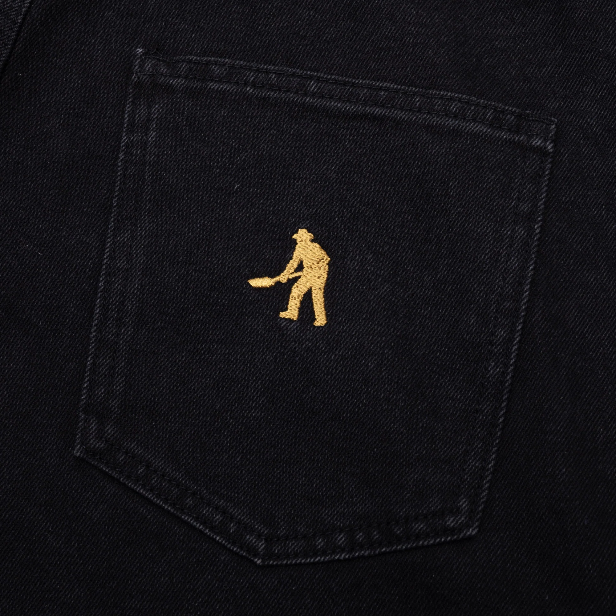 Pass~Port Blended Recycled Cotton Workers Club Jean Short - Washed Black - Image 7