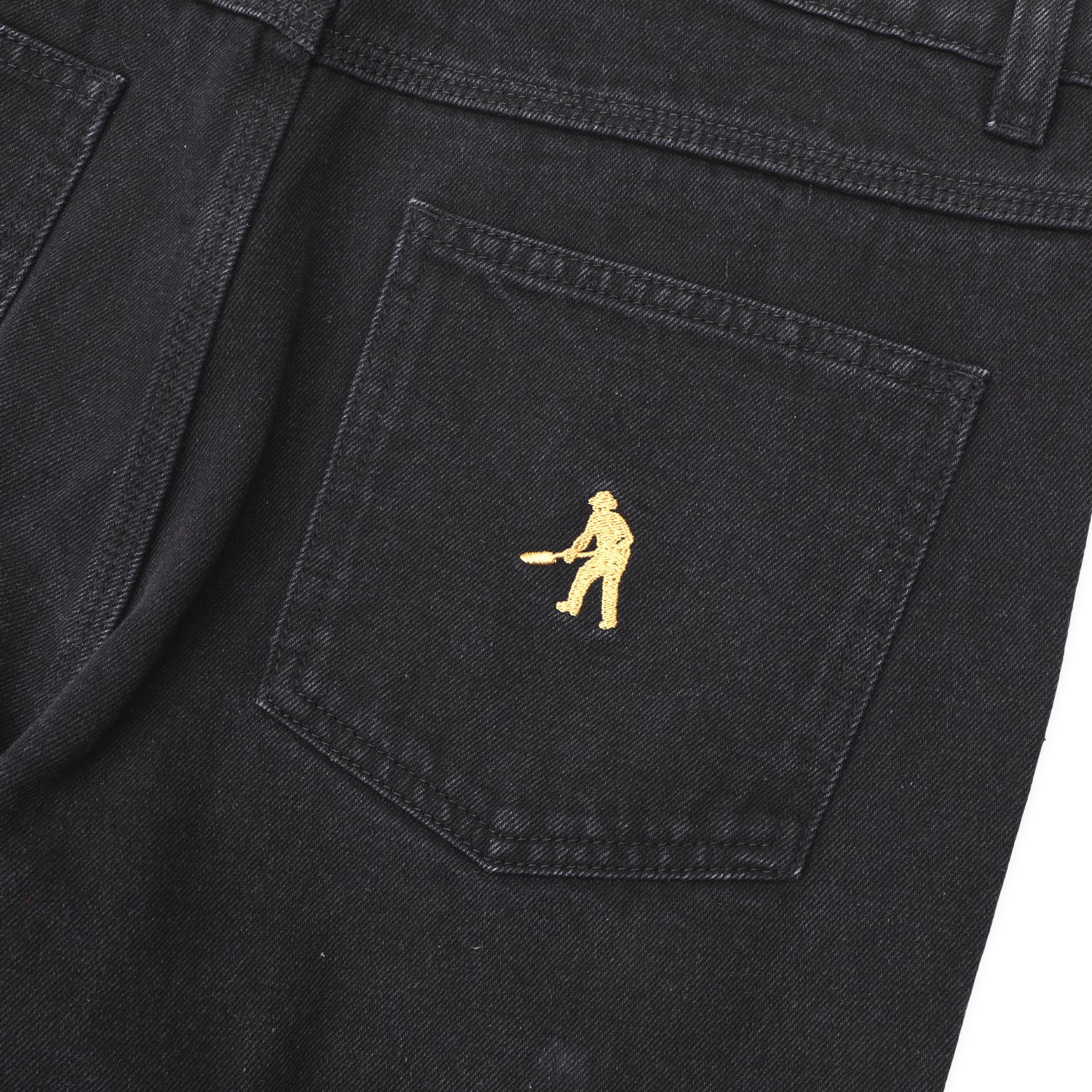Pass~Port Recycled Cotton Workers Club Straight Jean - Washed Black - Image 3