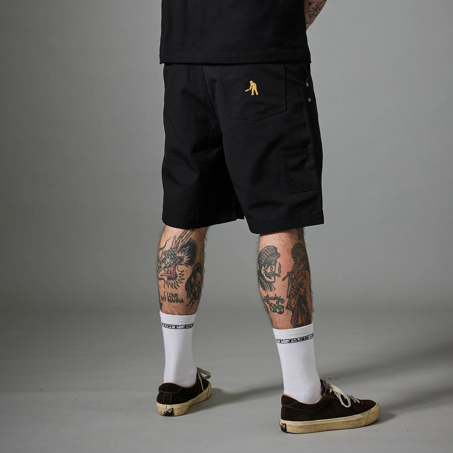 Pass~Port Ripstop Double Knee Diggers Club Short - Black - Image 5
