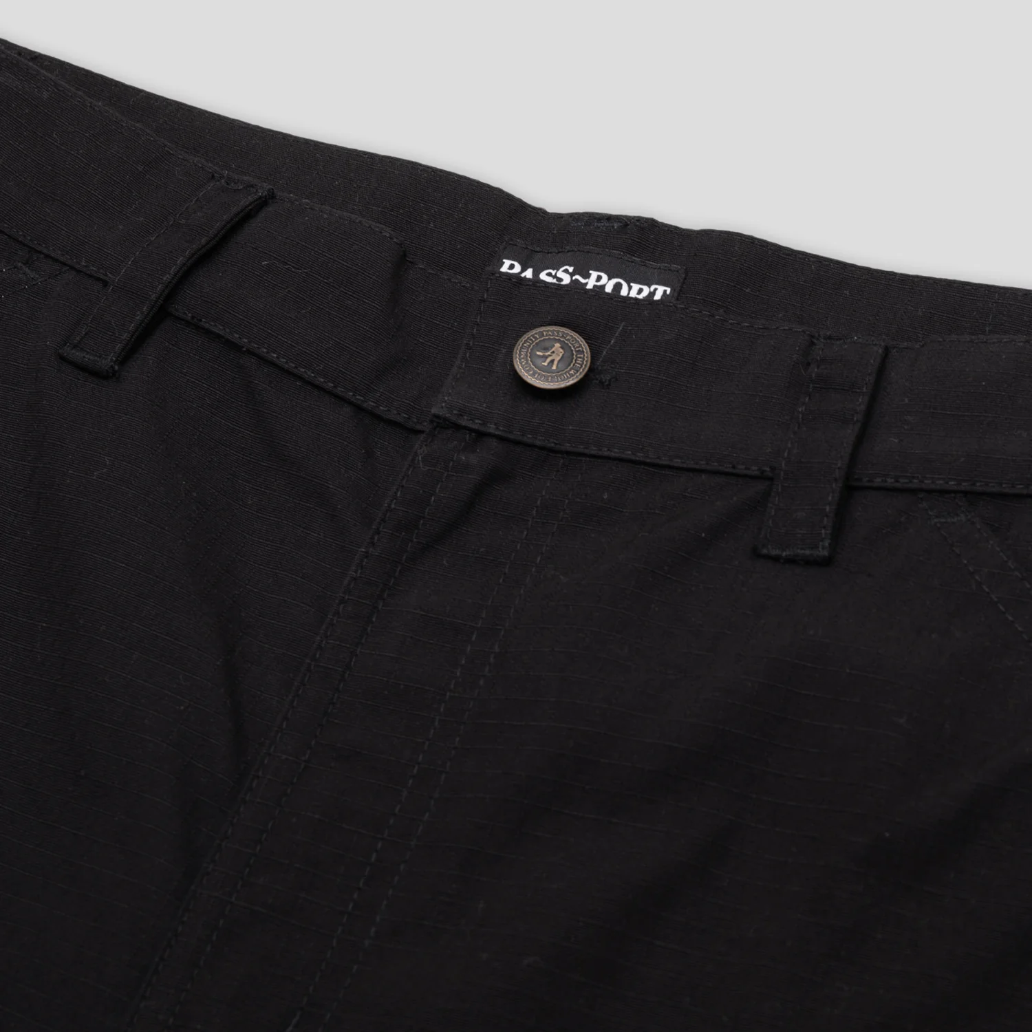 Pass~Port Ripstop Double Knee Diggers Club Short - Black - Image 7