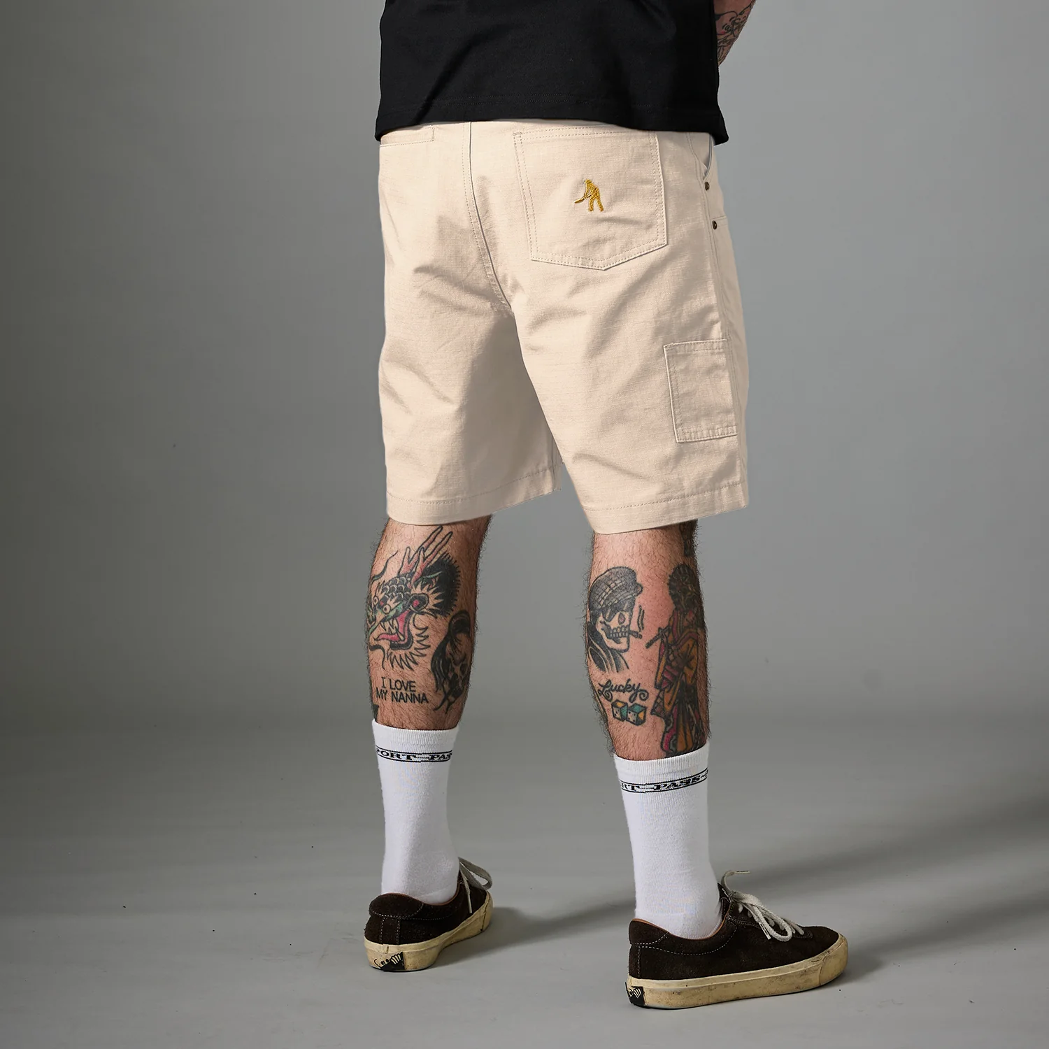 Pass~Port Ripstop Double Knee Diggers Club Short - Bone - Image 5